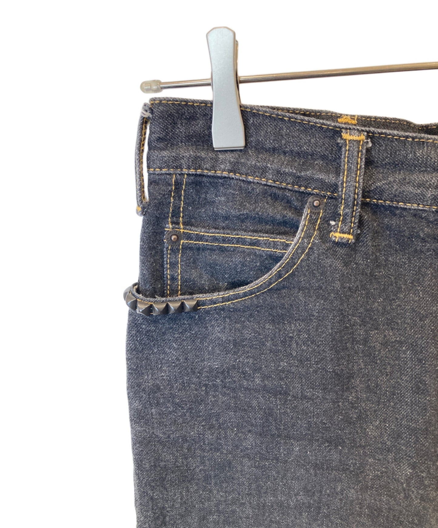 [Pre-owned] Hysteric Glamour Studded denim flared pants 02213AP22 02213AP22