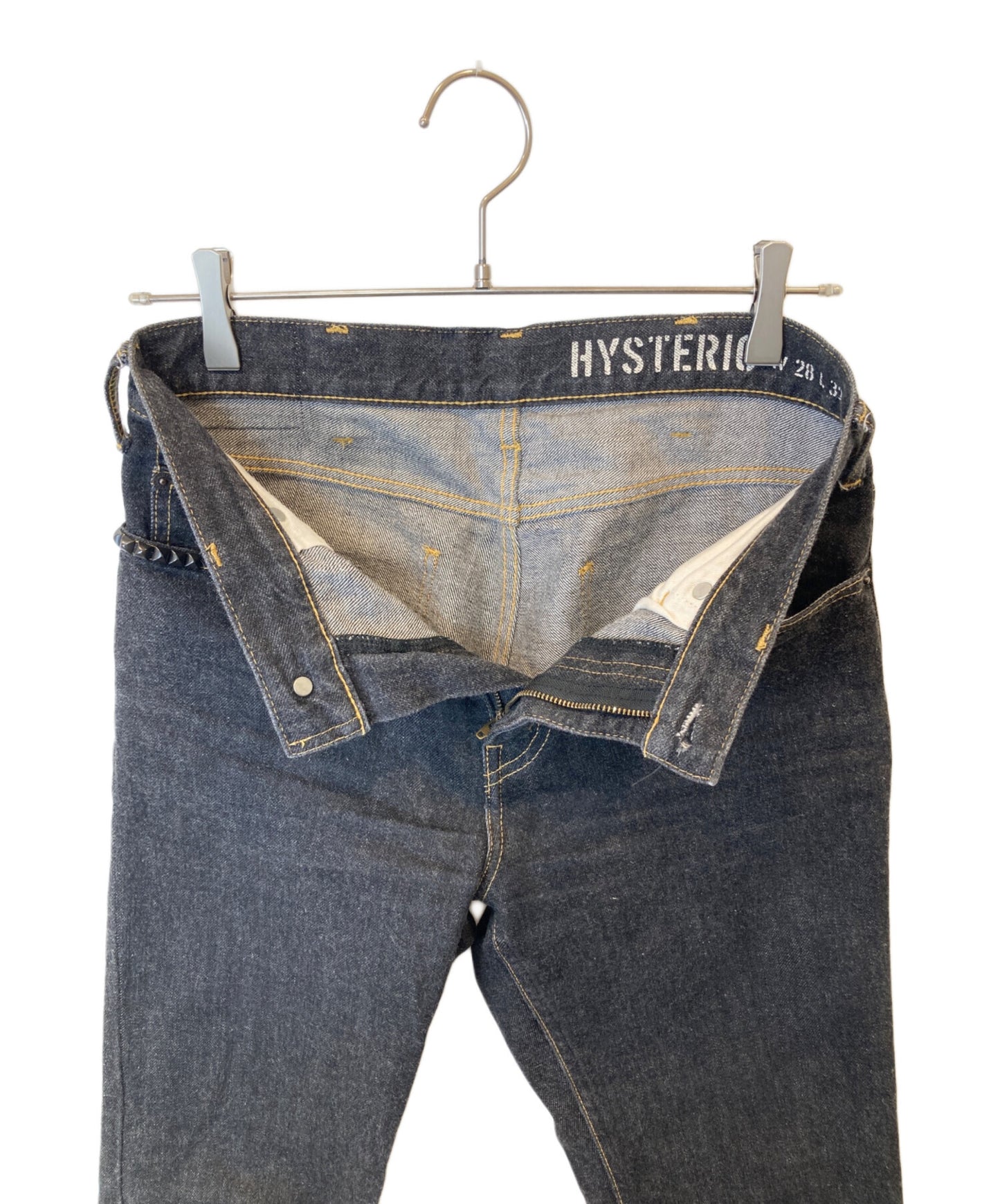 [Pre-owned] Hysteric Glamour Studded denim flared pants 02213AP22 02213AP22