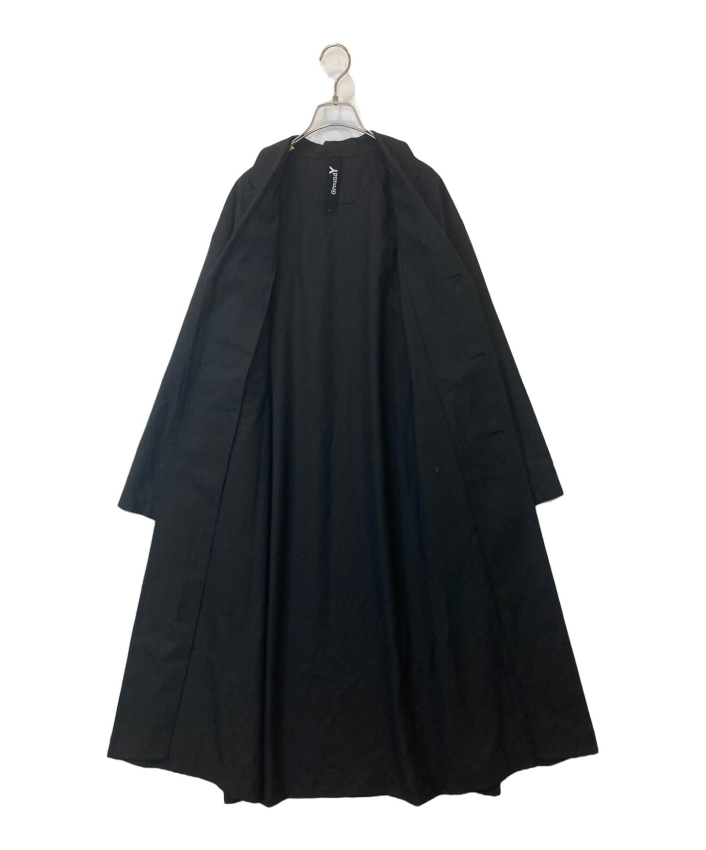[Pre-owned] GROUND Y T/W gabardine backed taped long shirt jacket stainless steel collar coat GR-J14-100 GR-J14-100