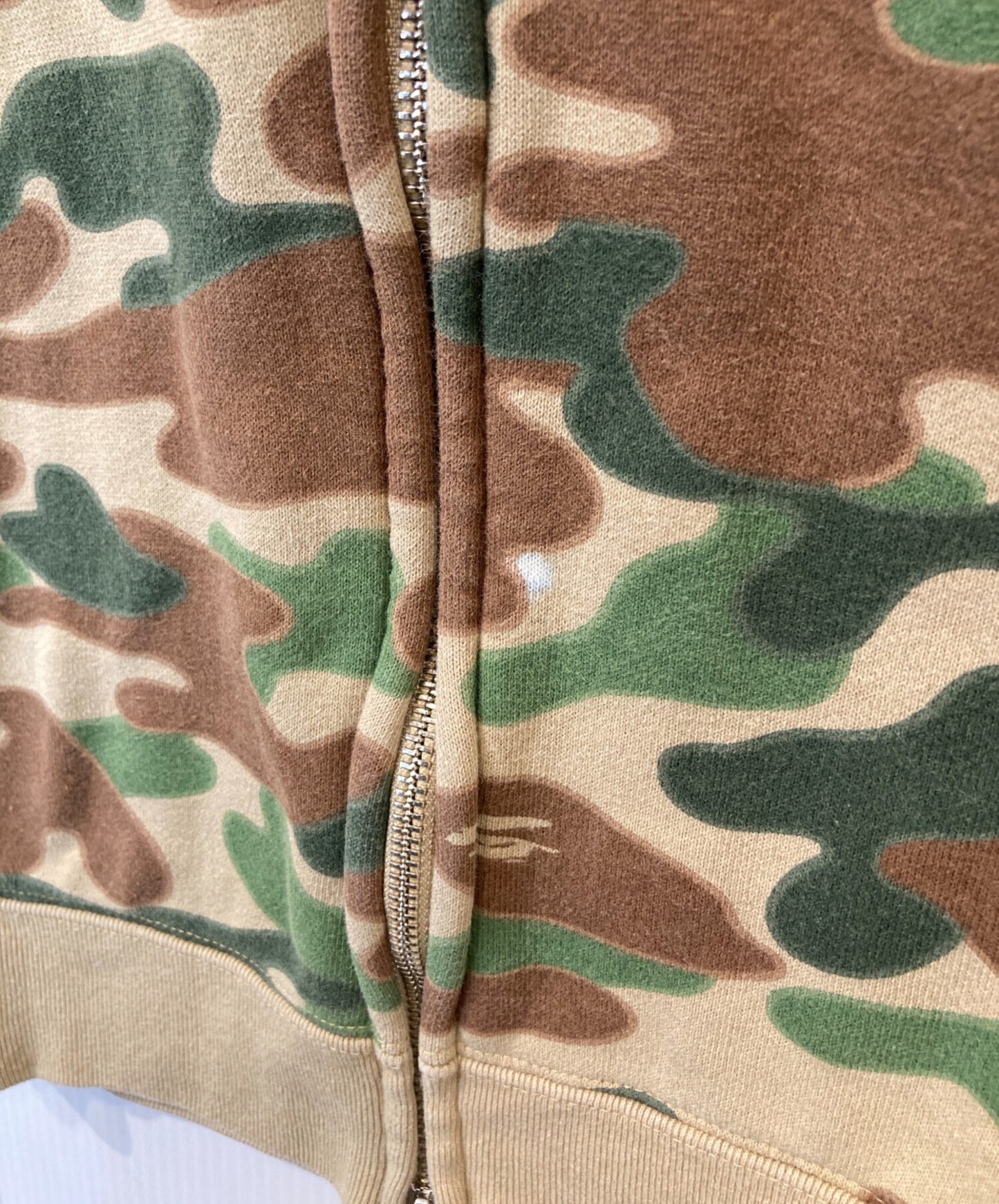 [Pre-owned] A BATHING APE Puzzle Camo Zip-Up Hoodie
