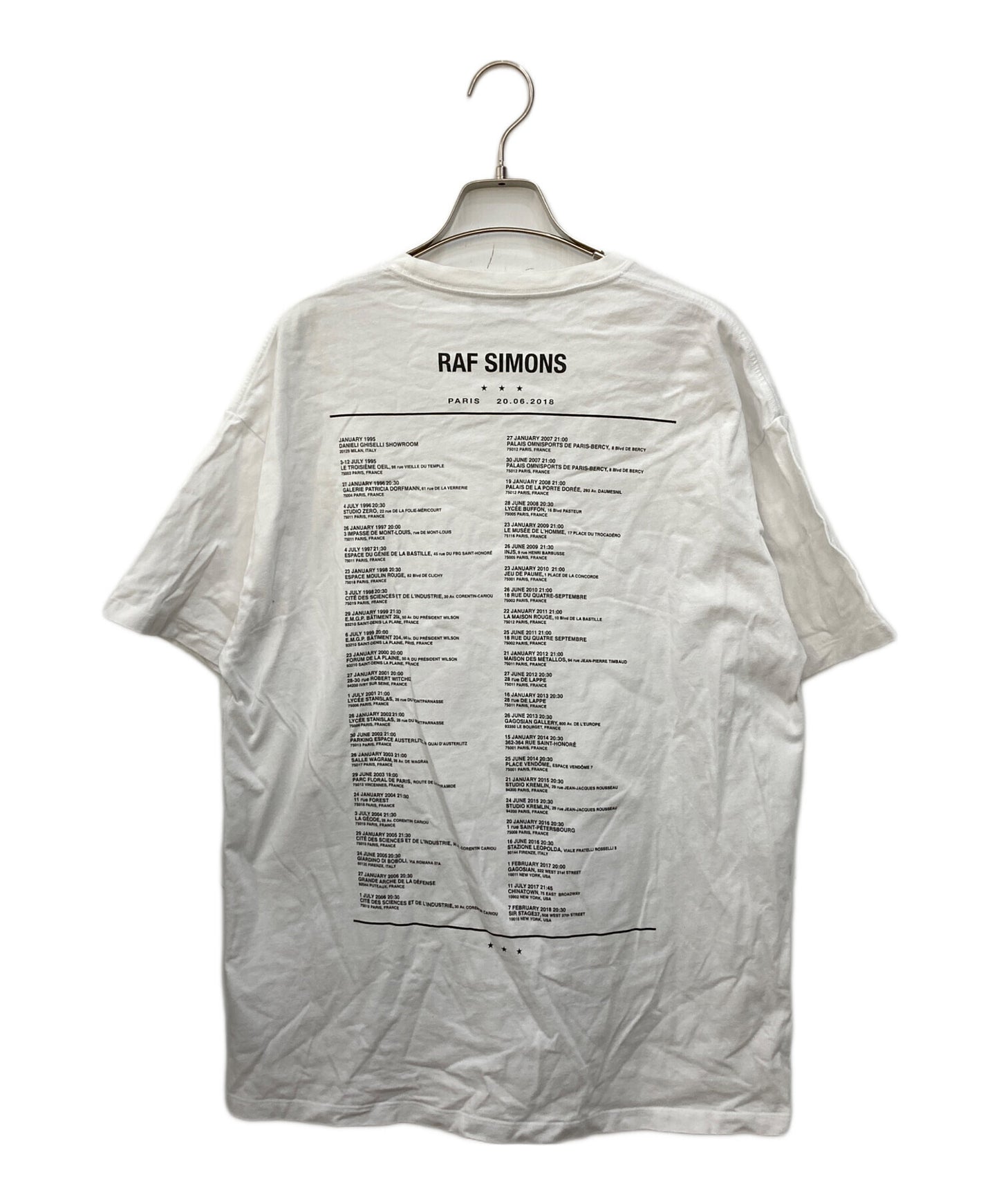 [Pre-owned] RAF SIMONS Big fit T-shirt Tour Big fit T-shirt Tour