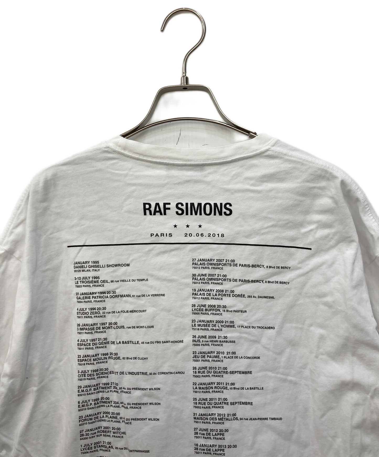 [Pre-owned] RAF SIMONS Big fit T-shirt Tour Big fit T-shirt Tour