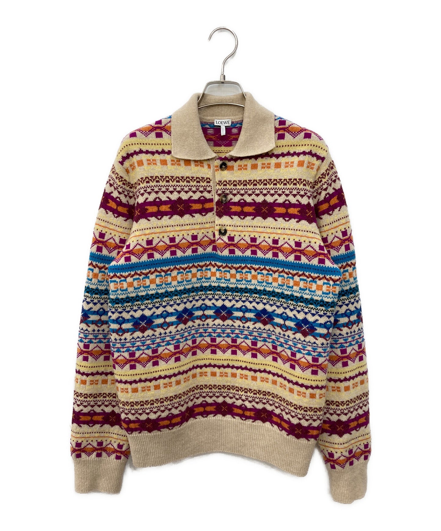 [Pre-owned] LOEWE Wool Jacquard Polo Knit H526Y14KHU