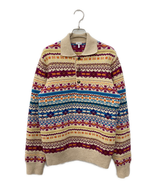 [Pre-owned] LOEWE Wool Jacquard Polo Knit H526Y14KHU