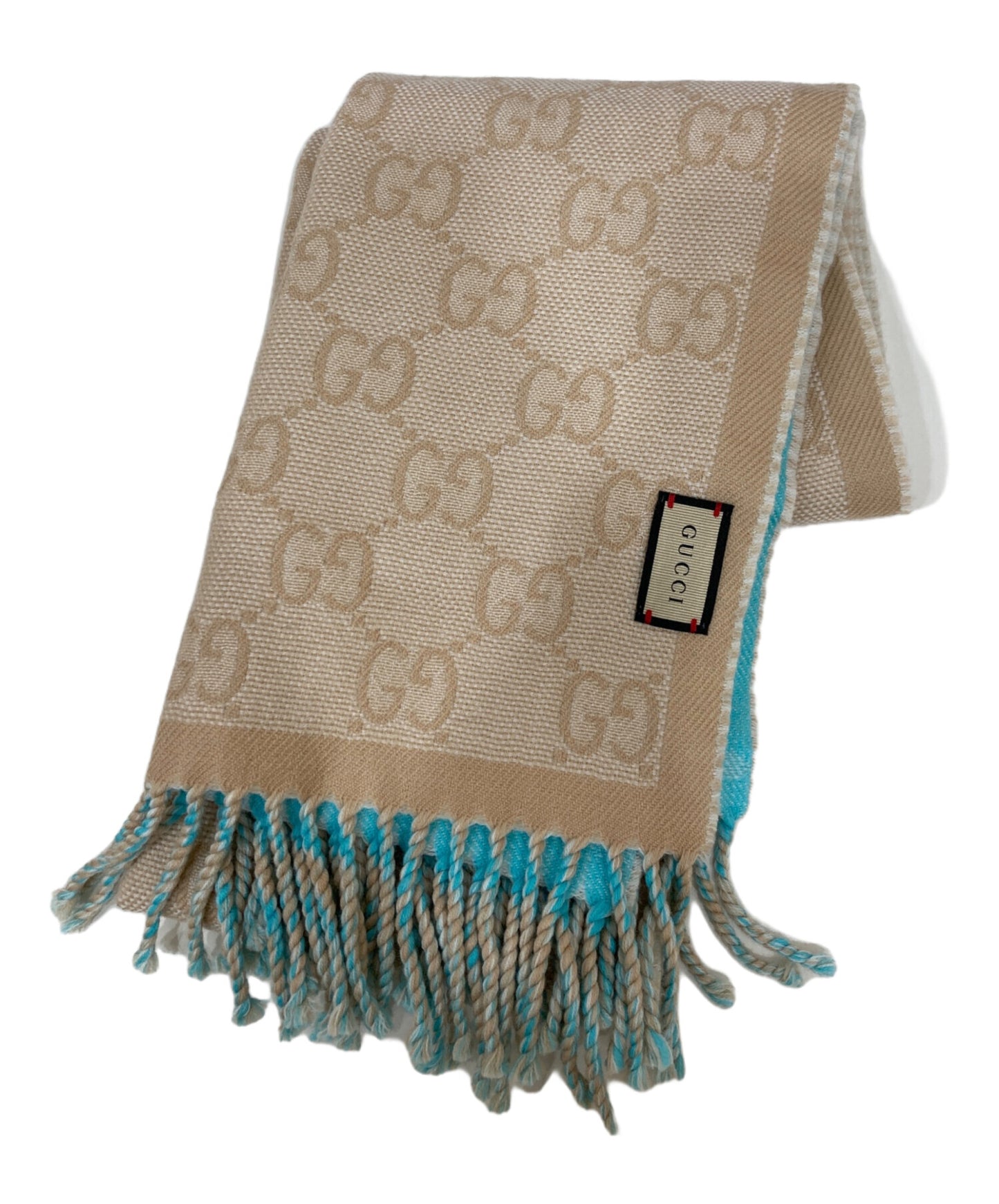 [Pre-owned] GUCCI GG Logo Wool Scarf 726551 3G349