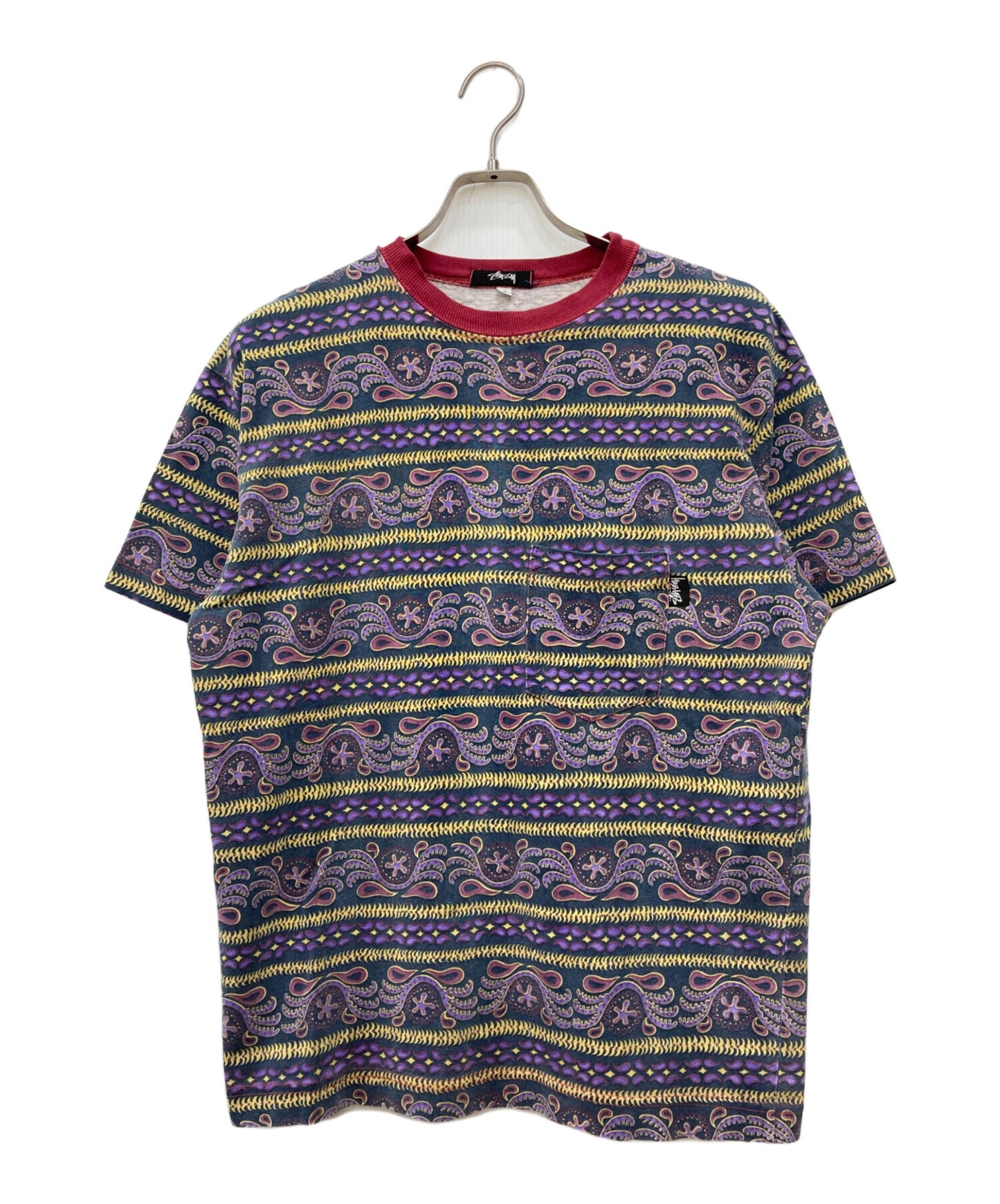 [Pre-owned] stussy All-Over Pattern Pocket Tee