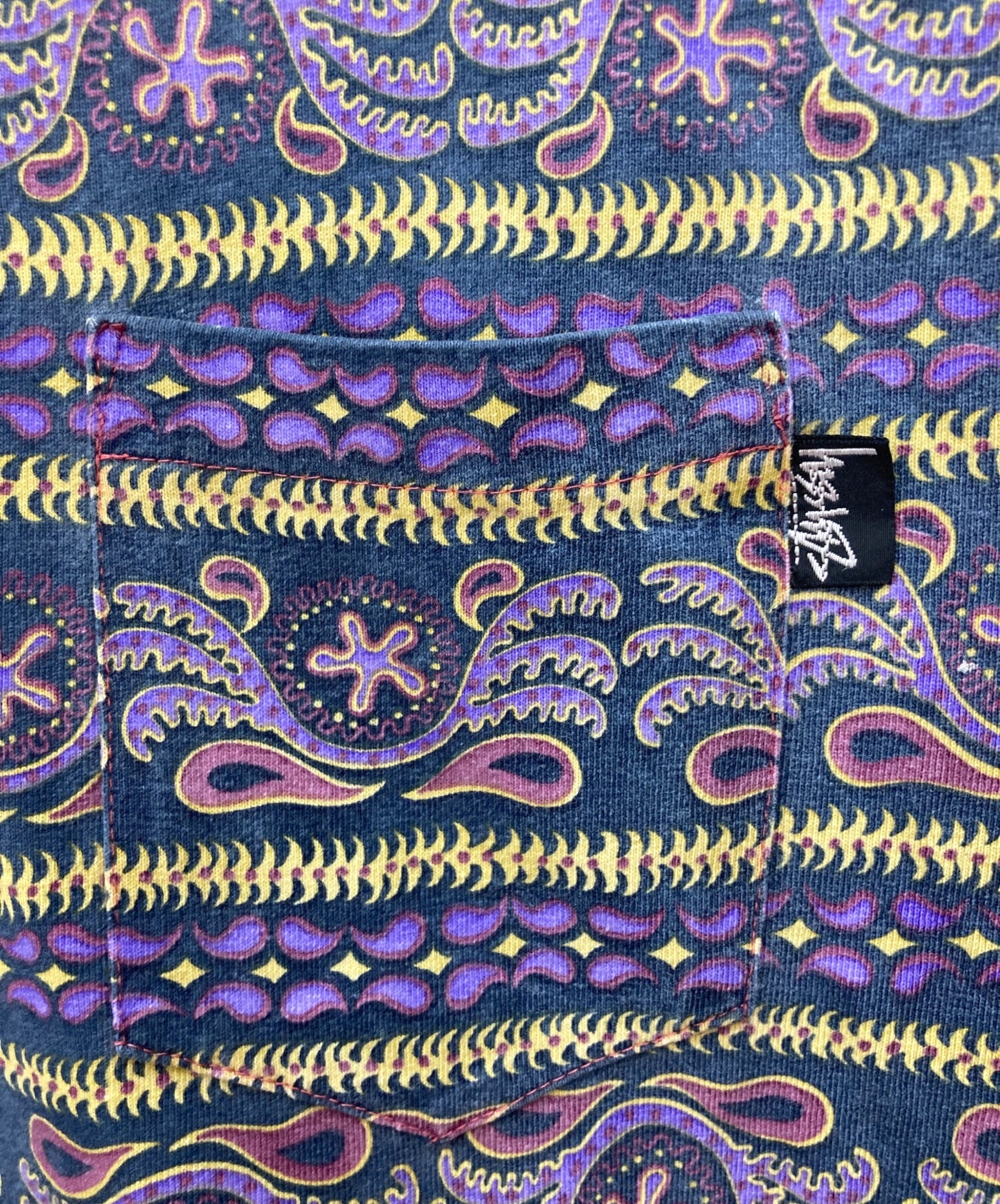 [Pre-owned] stussy All-Over Pattern Pocket Tee