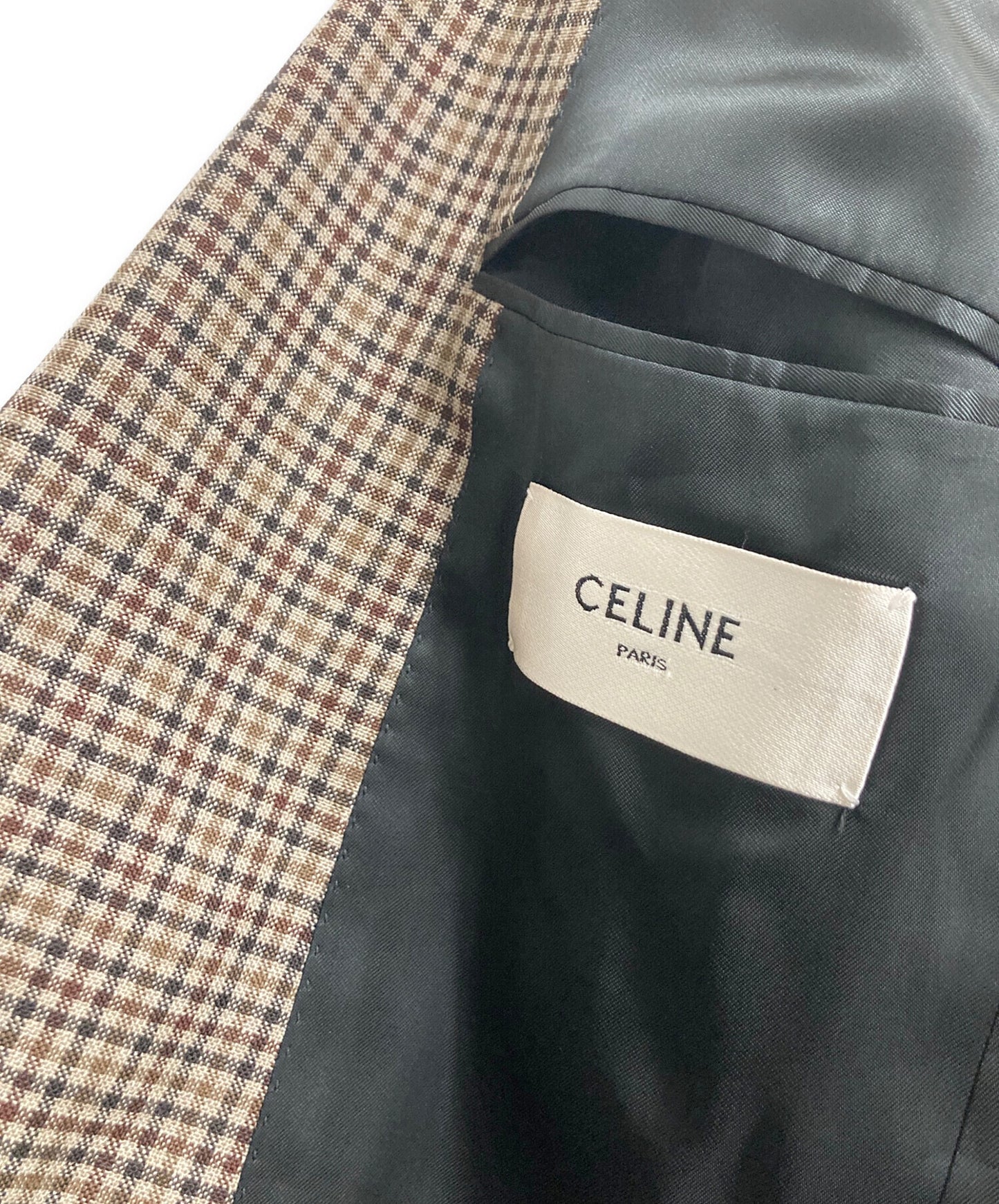 [Pre-owned] CELINE TOMBOY Tweed Single-Breasted Tailored Jacket 2V39I984N