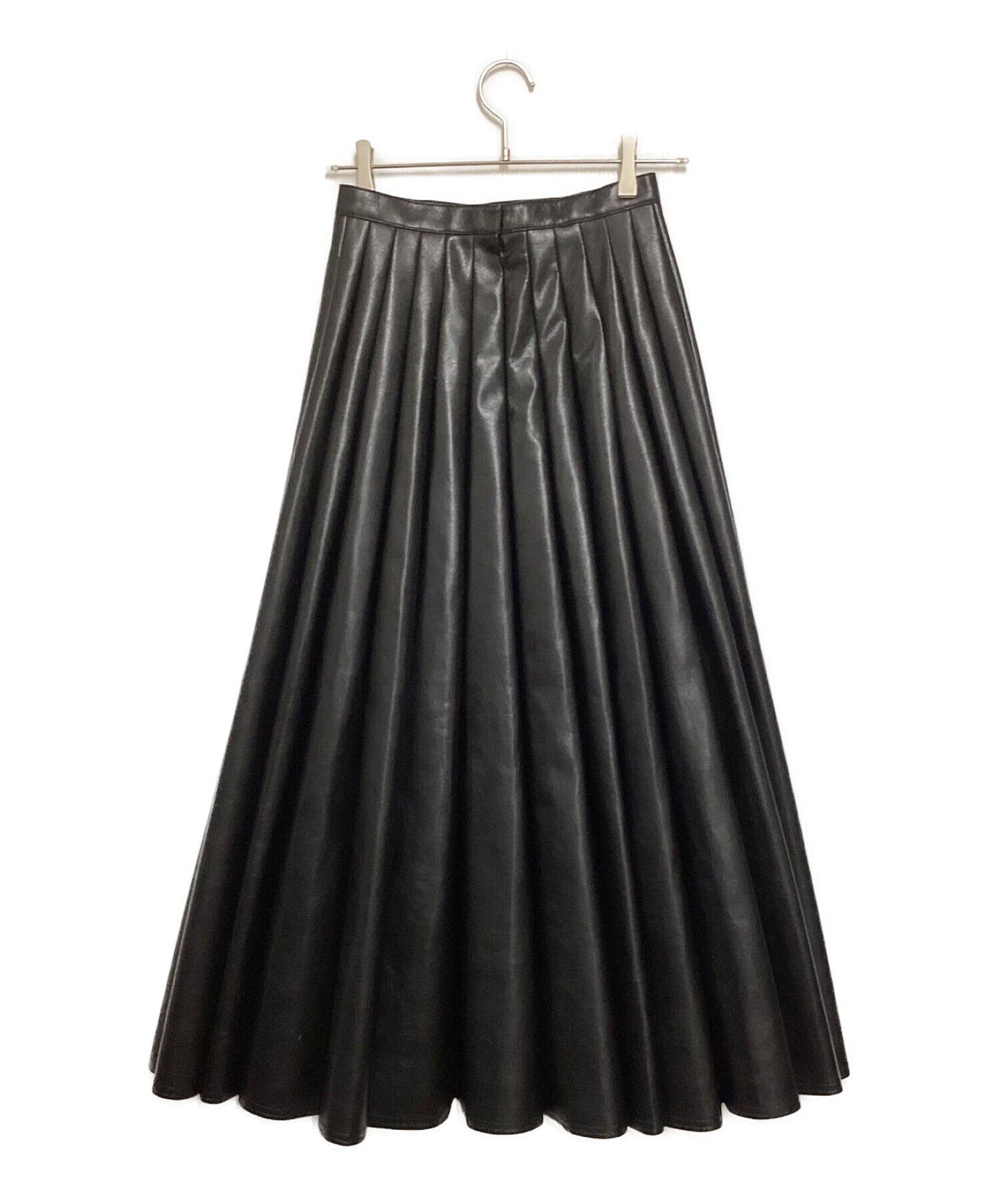 [Pre-owned] JUNYA WATANABE COMME des GARCONS Faux Leather Pleated Maxi Skirt JL-S012