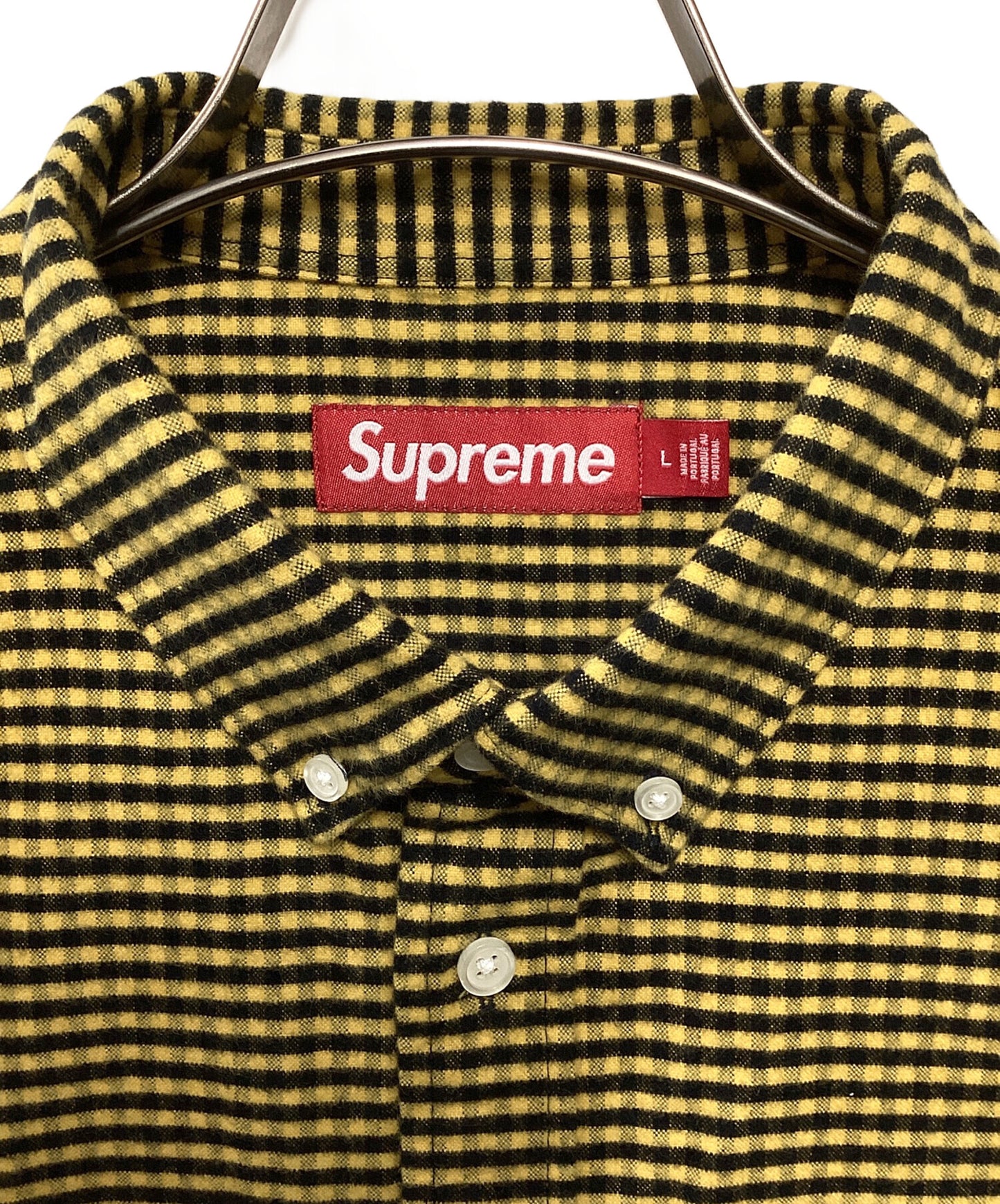 [Pre-owned] SUPREME loose fit flannel oxford shirt