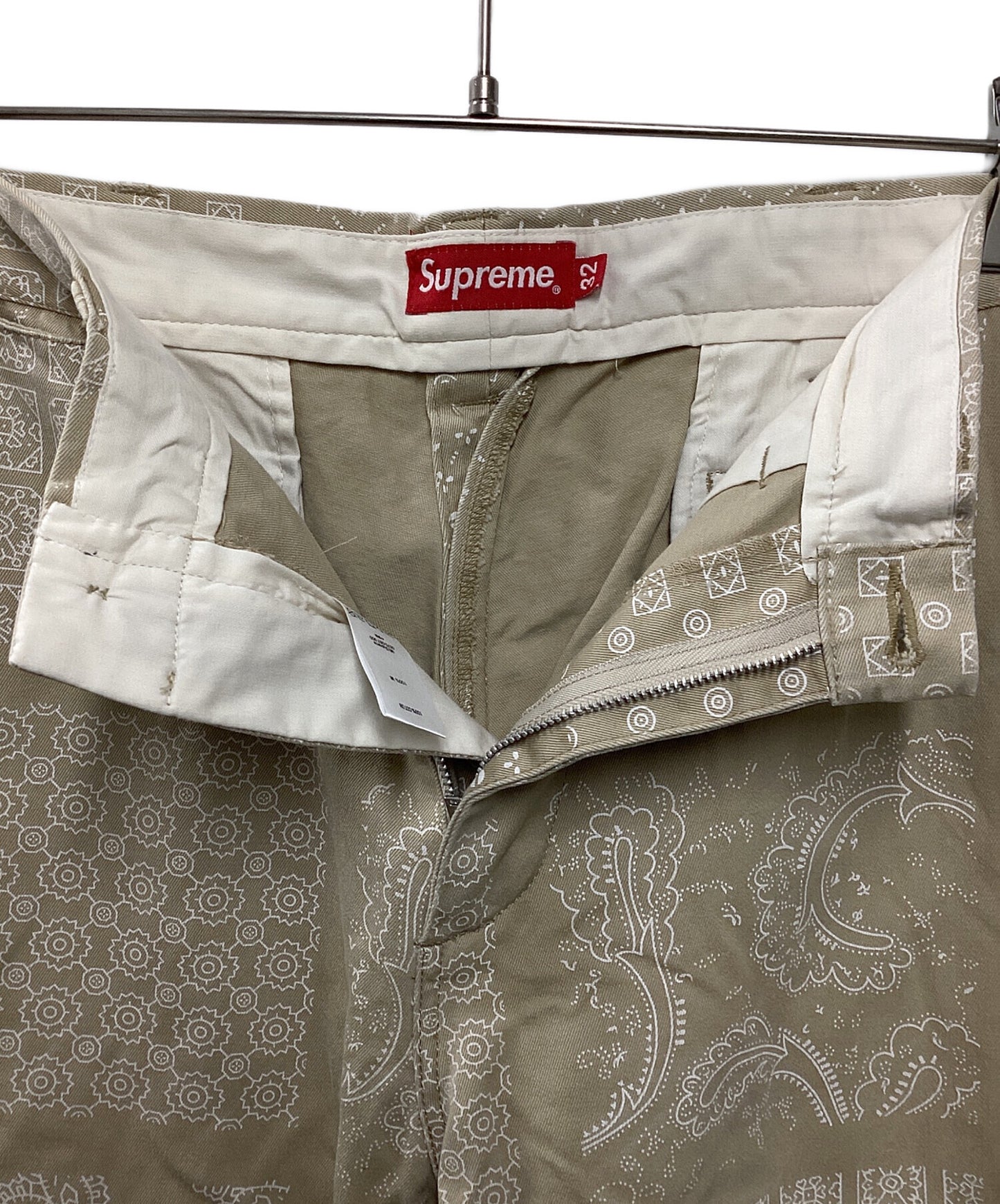 [Pre-owned] SUPREME Paisley Grid Chino Pant