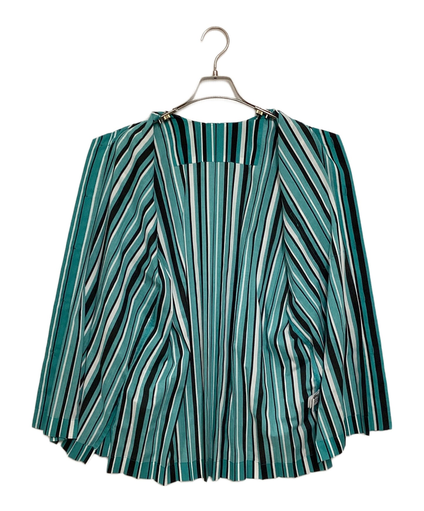 [Pre-owned] HOMME PLISSE ISSEY MIYAKE Striped collarless shirt HP01FJ008