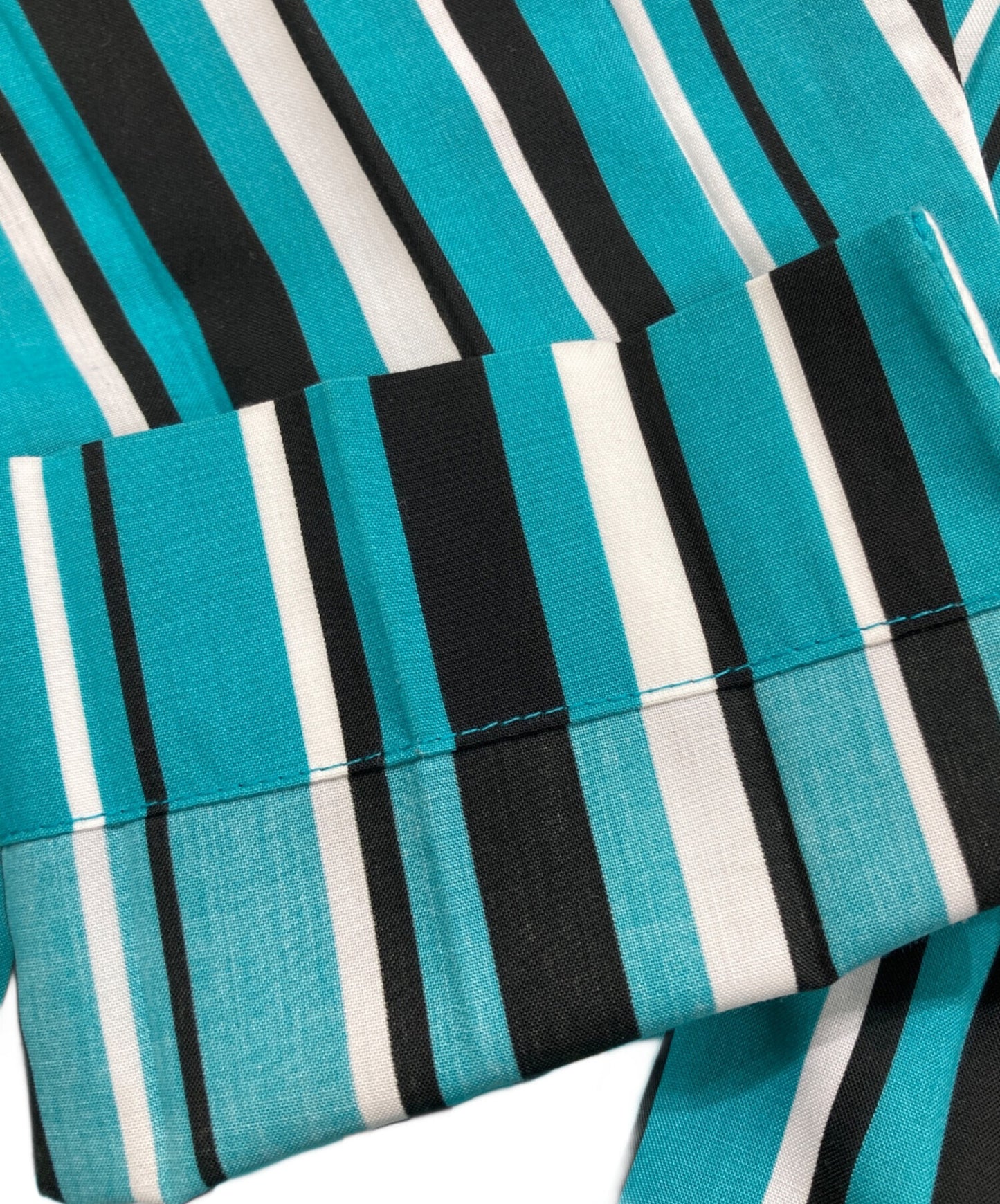 [Pre-owned] HOMME PLISSE ISSEY MIYAKE Striped collarless shirt HP01FJ008