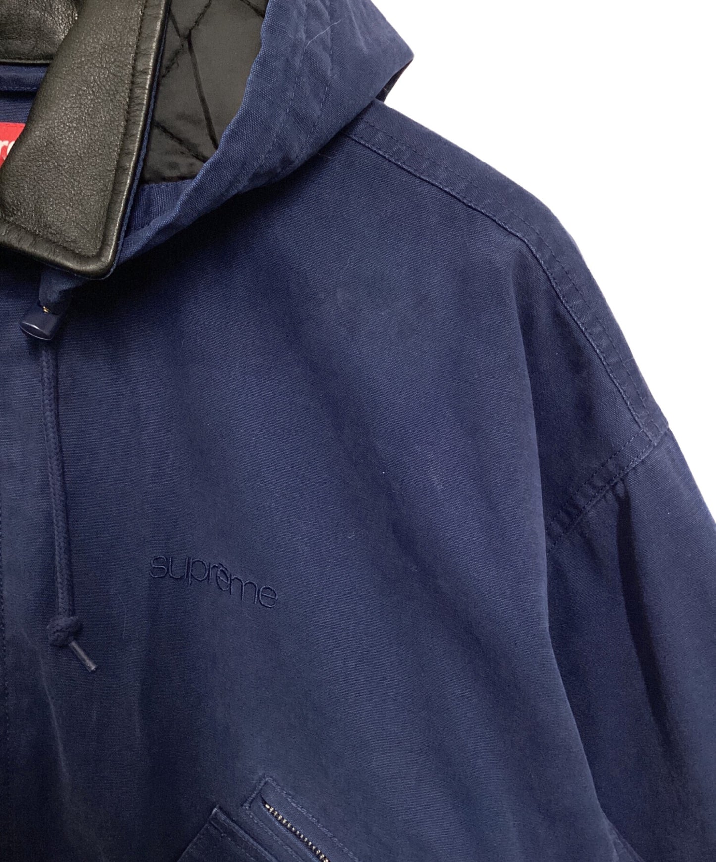 [Pre-owned] SUPREME Leather Collar Utility Jacket