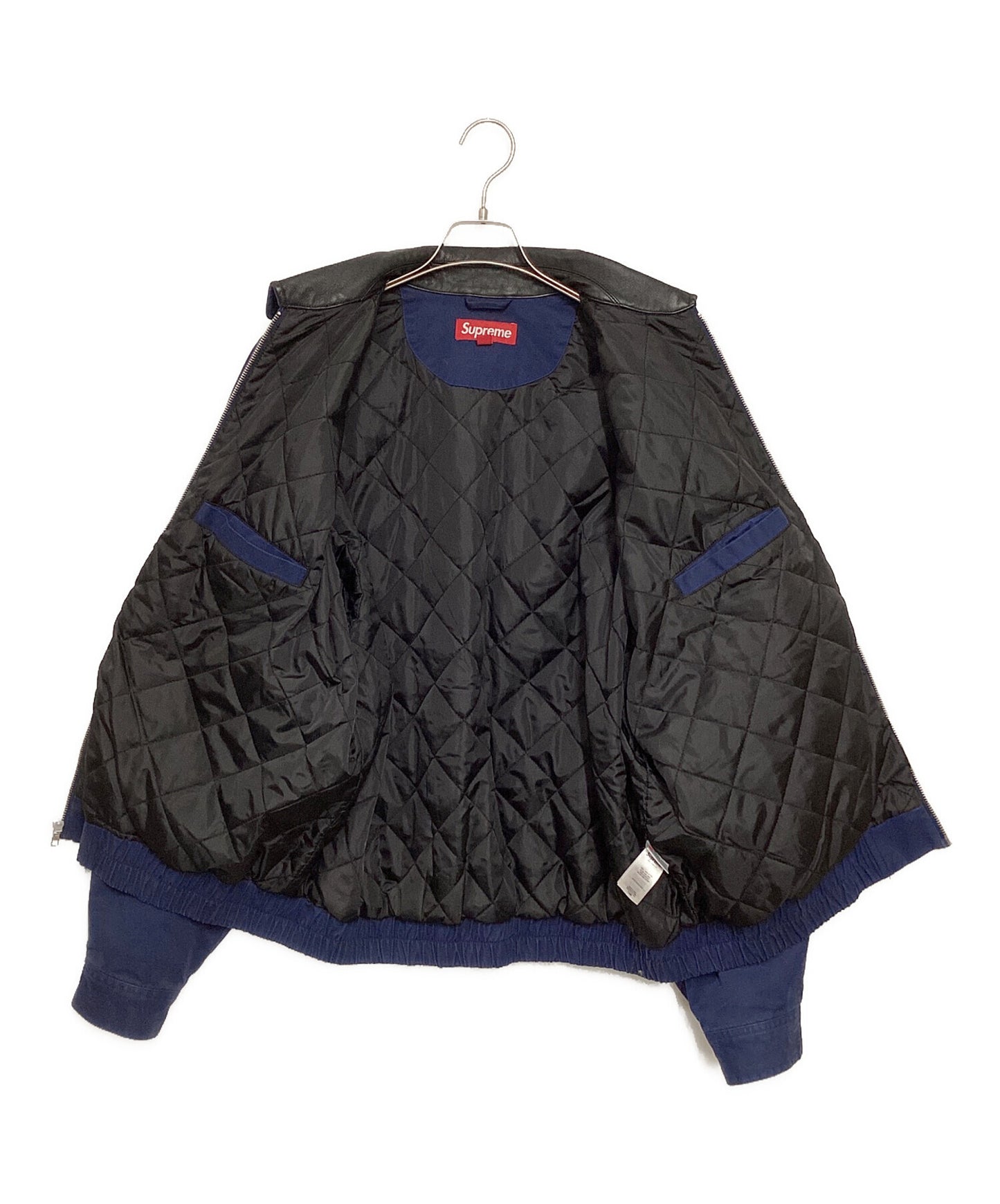 [Pre-owned] SUPREME Leather Collar Utility Jacket