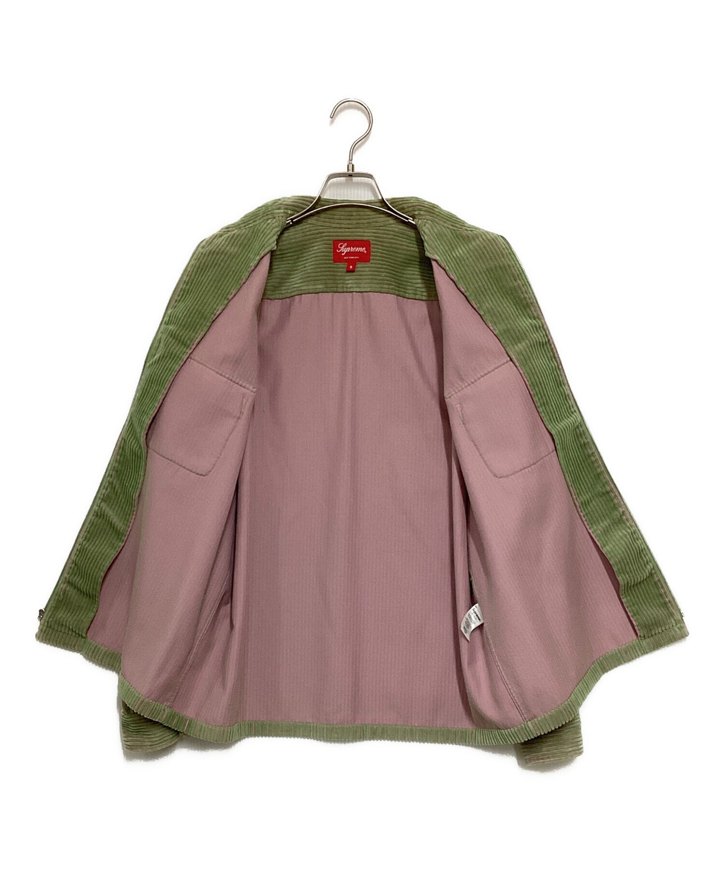 [Pre-owned] SUPREME 2-Tone Corduroy Zip Up Shirt