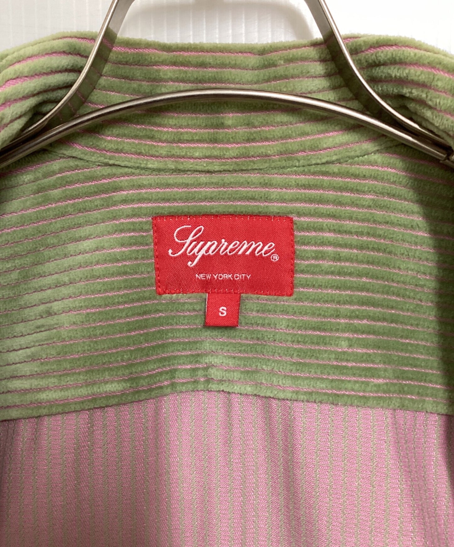 [Pre-owned] SUPREME 2-Tone Corduroy Zip Up Shirt