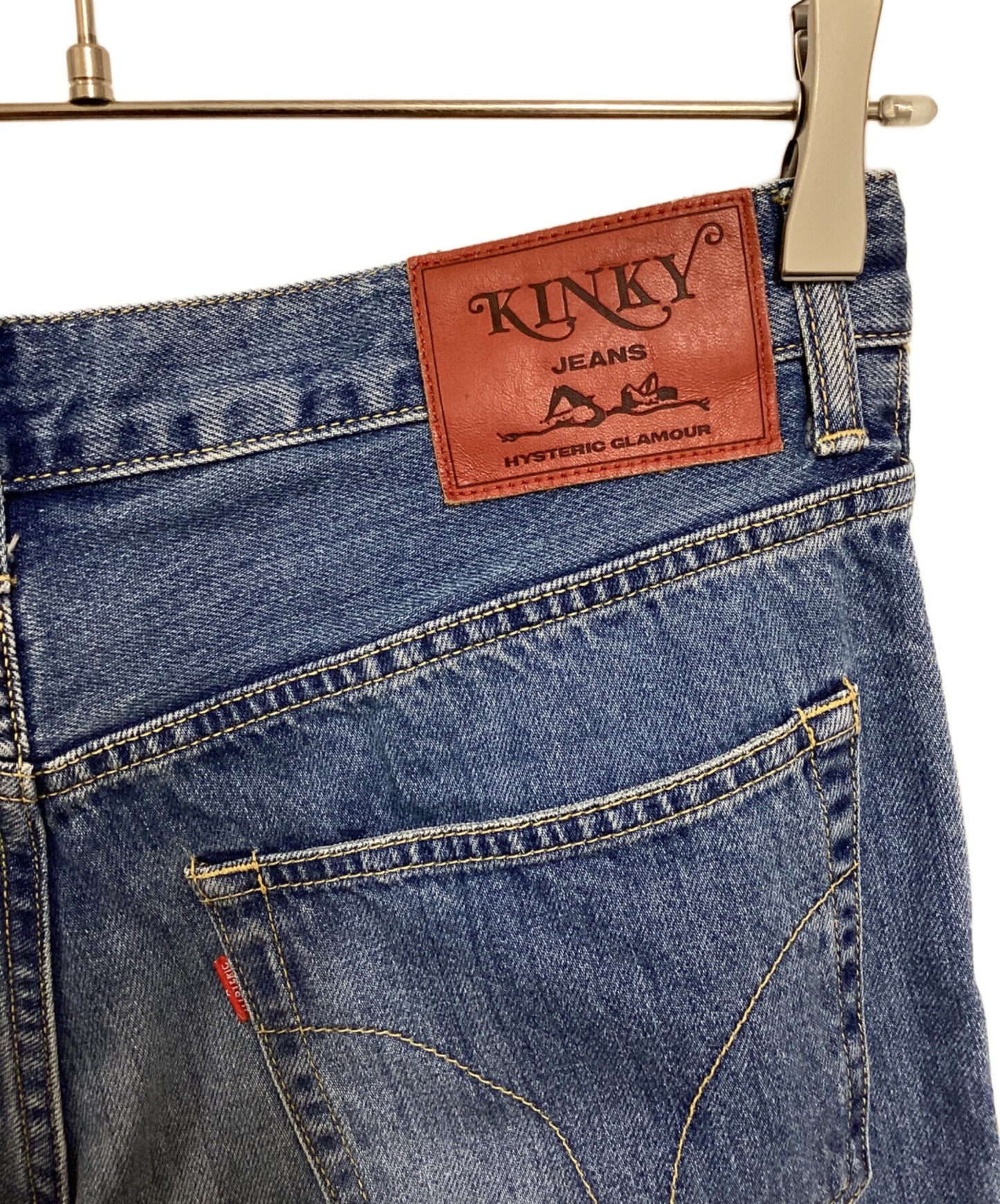 [Pre-owned] Hysteric Glamour HYS DOLL embroidered roll-up denim pants 01223AP08