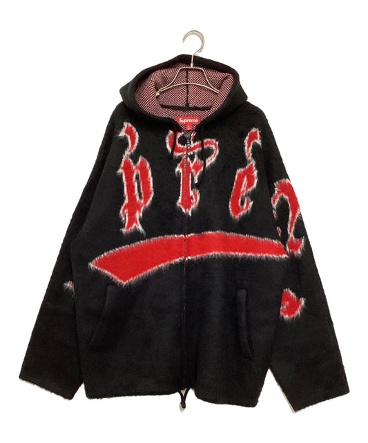 [Pre-owned] SUPREME Accent Brushed Zip Up Hooded Sweater