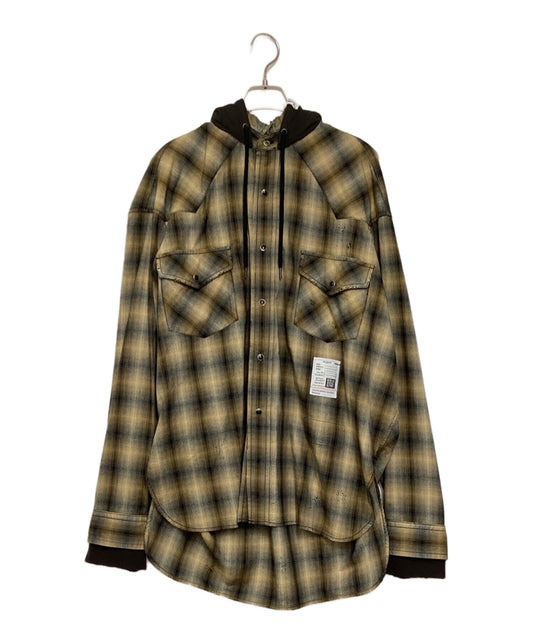 [Pre-owned] Maison MIHARA YASUHIRO 25SS Hoodie Combine Checkered Shirt J14SH183