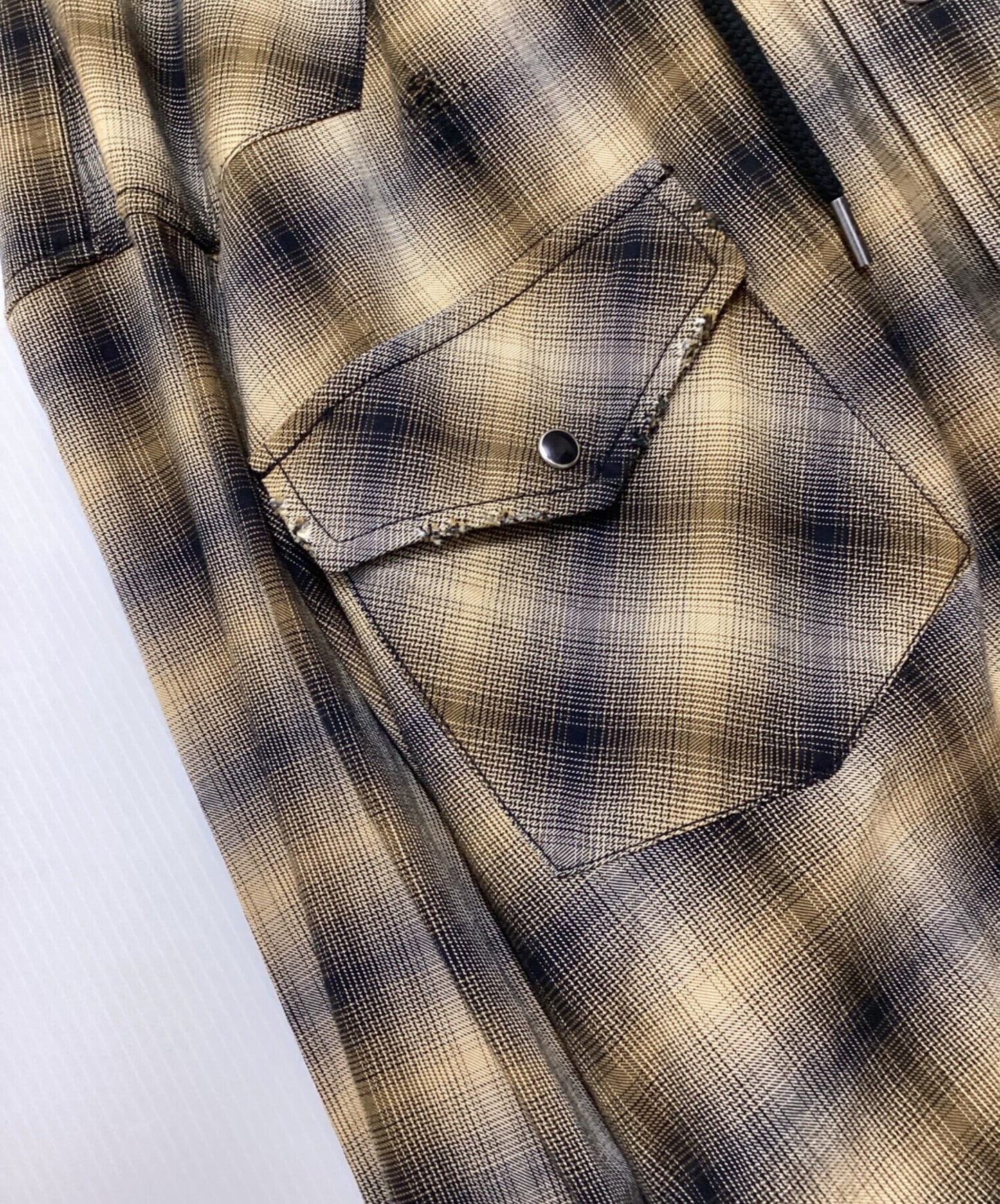 [Pre-owned] Maison MIHARA YASUHIRO 25SS Hoodie Combine Checkered Shirt J14SH183