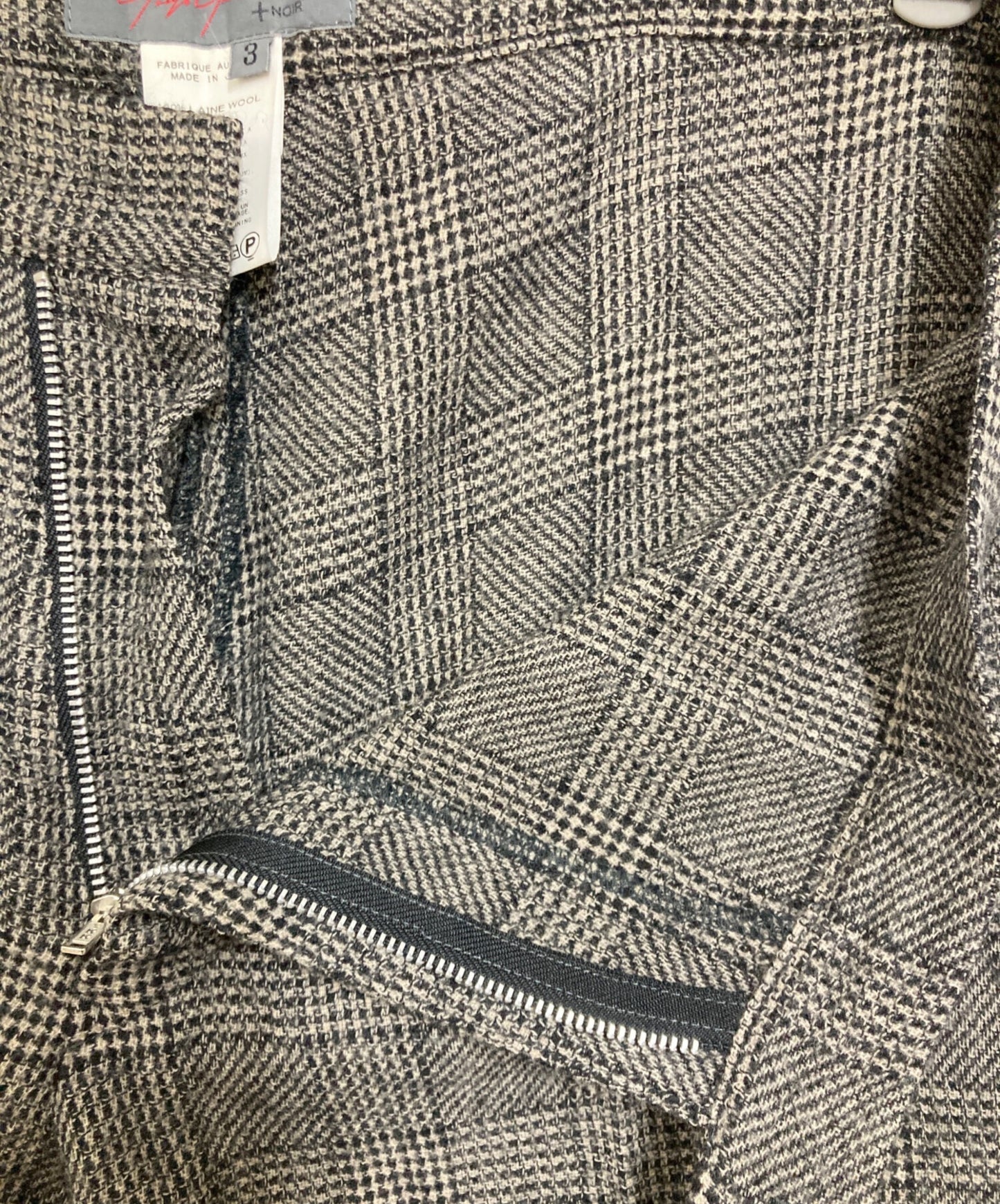 [Pre-owned] yohji yamamoto+noir Checkered Pleated Hem Jacket Set-Up np-j04-108/np-p02-108