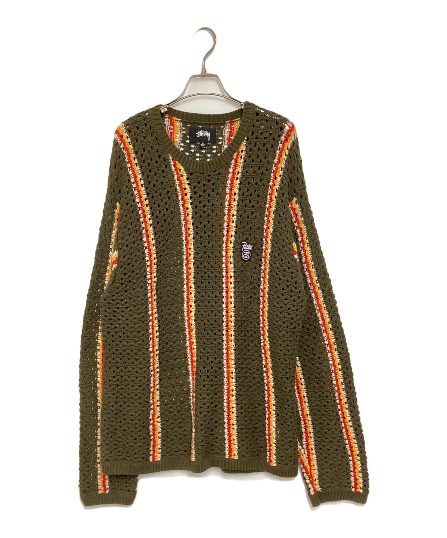 [Pre-owned] stussy Loose Gauge Crewneck Sweater 317012