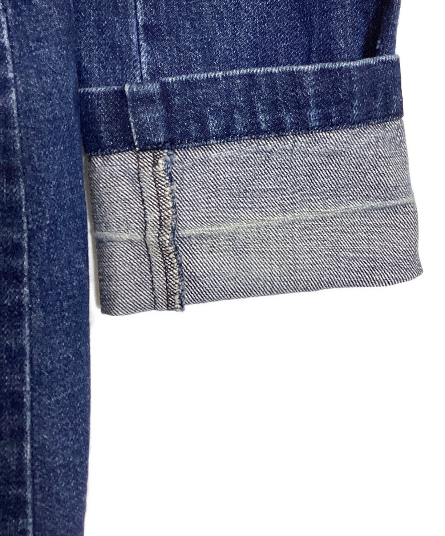 [Pre-owned] JohnUNDERCOVER Cropped Indigo Denim Coat