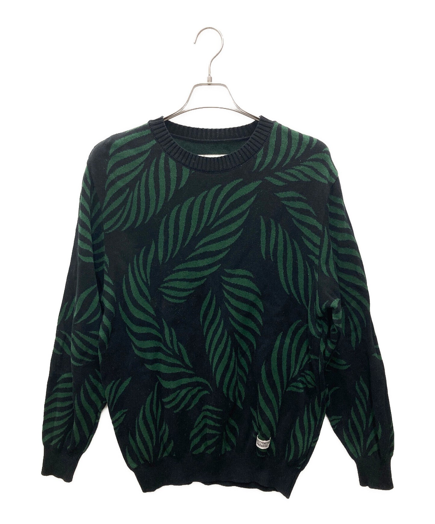 [Pre-owned] WACKO MARIA LEAF JACQUARD SWEATER
