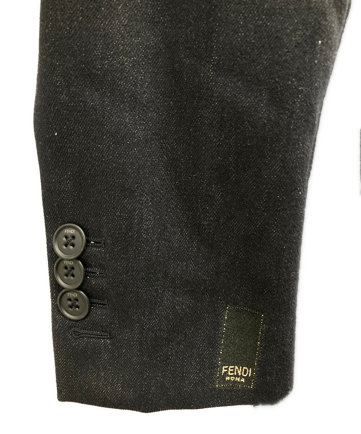 [Pre-owned] FENDI Stretch denim chester coat 12cpf-21-3281