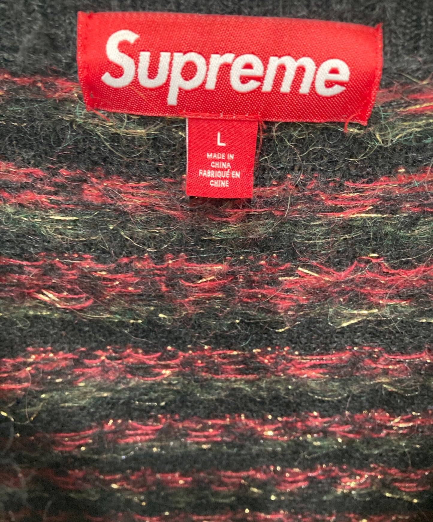 [Pre-owned] SUPREME Flowers Metallic Sweaters