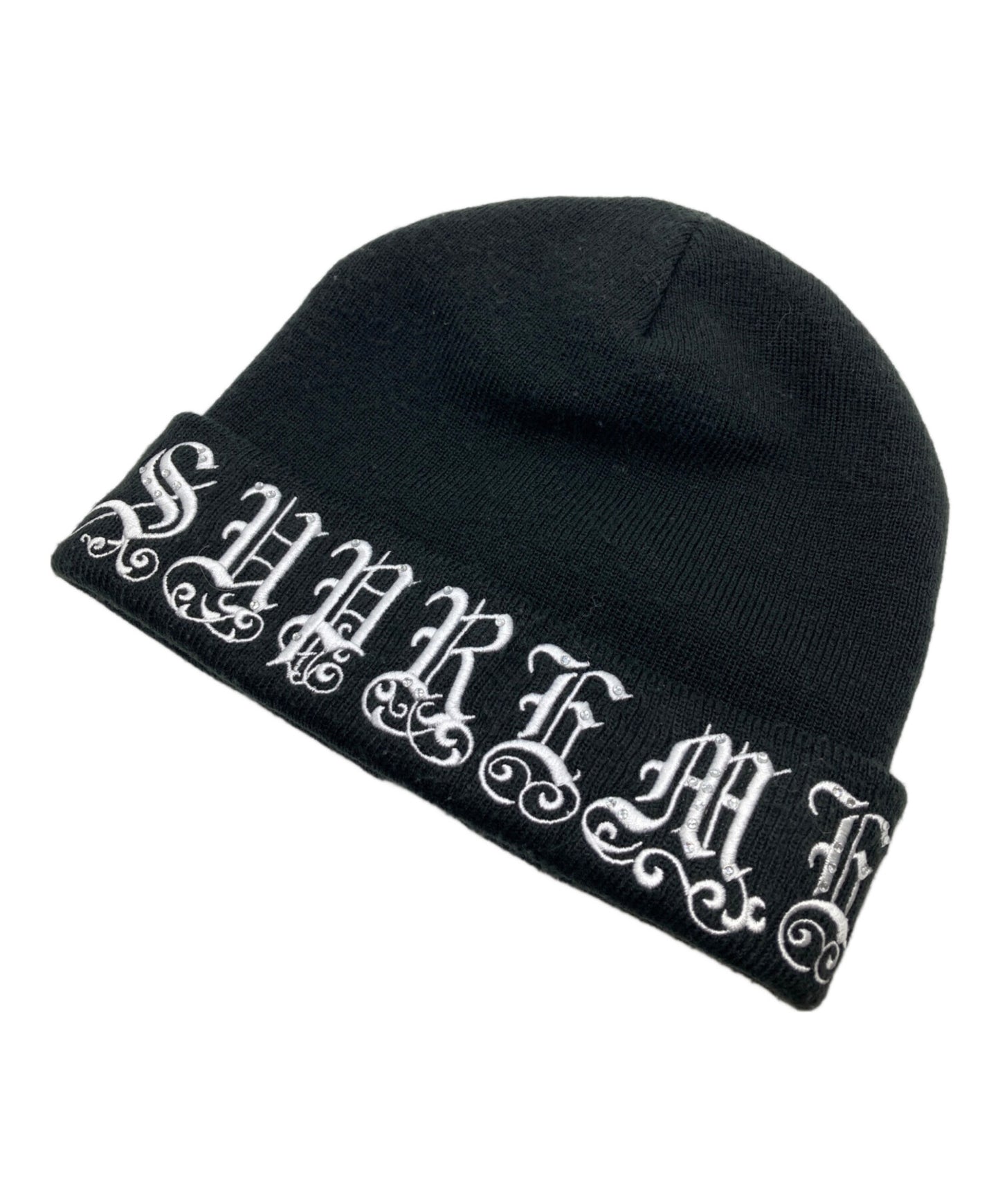 [Pre-owned] SUPREME old english rhinestone beanie