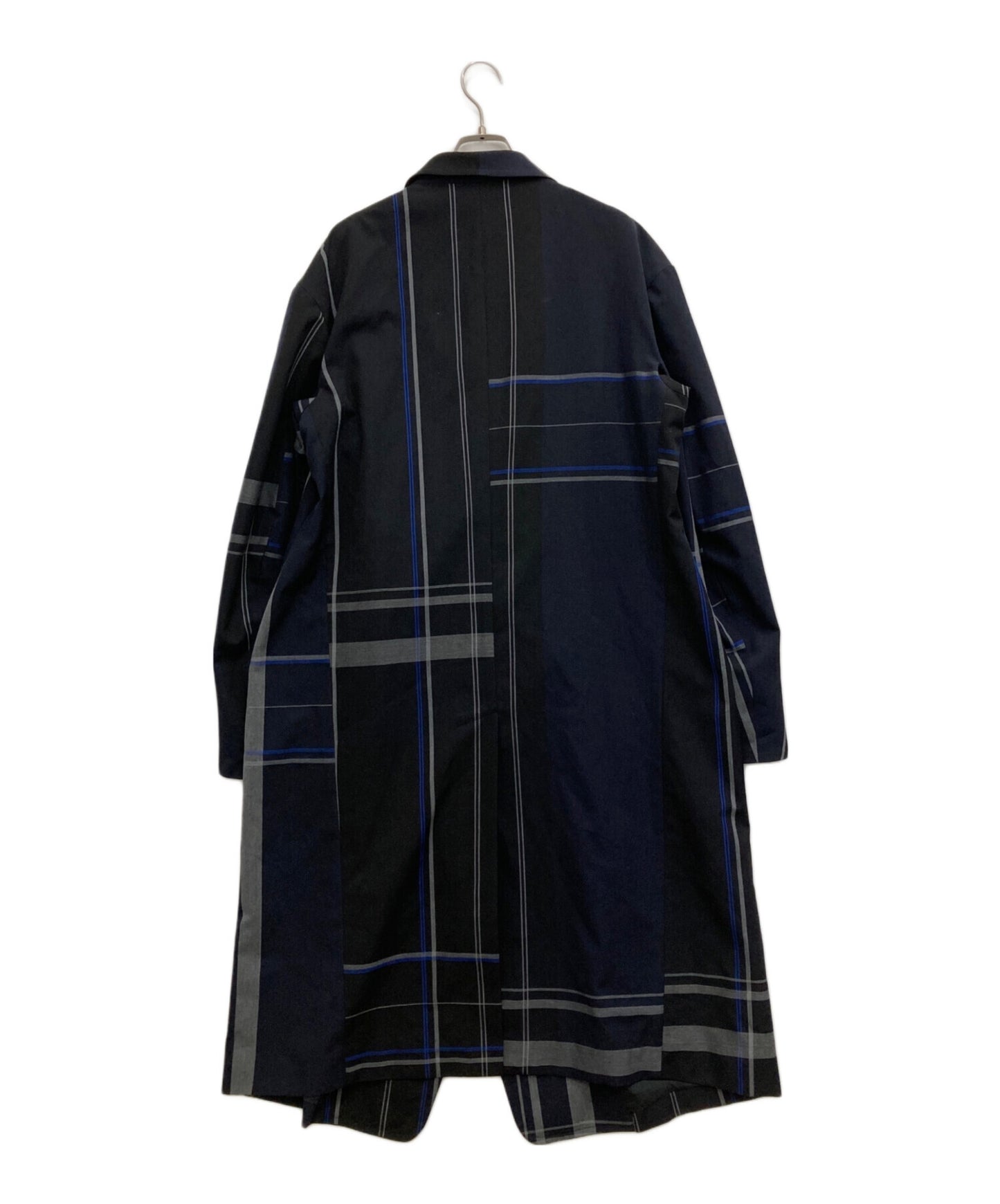 [Pre-owned] Y's W/GABARDINE CHECK SHAWL COLLAR COAT YX-C06-103