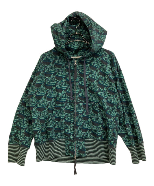 [Pre-owned] Vivienne Westwood man ORB Repeat Zip Hoodie 119035 5633