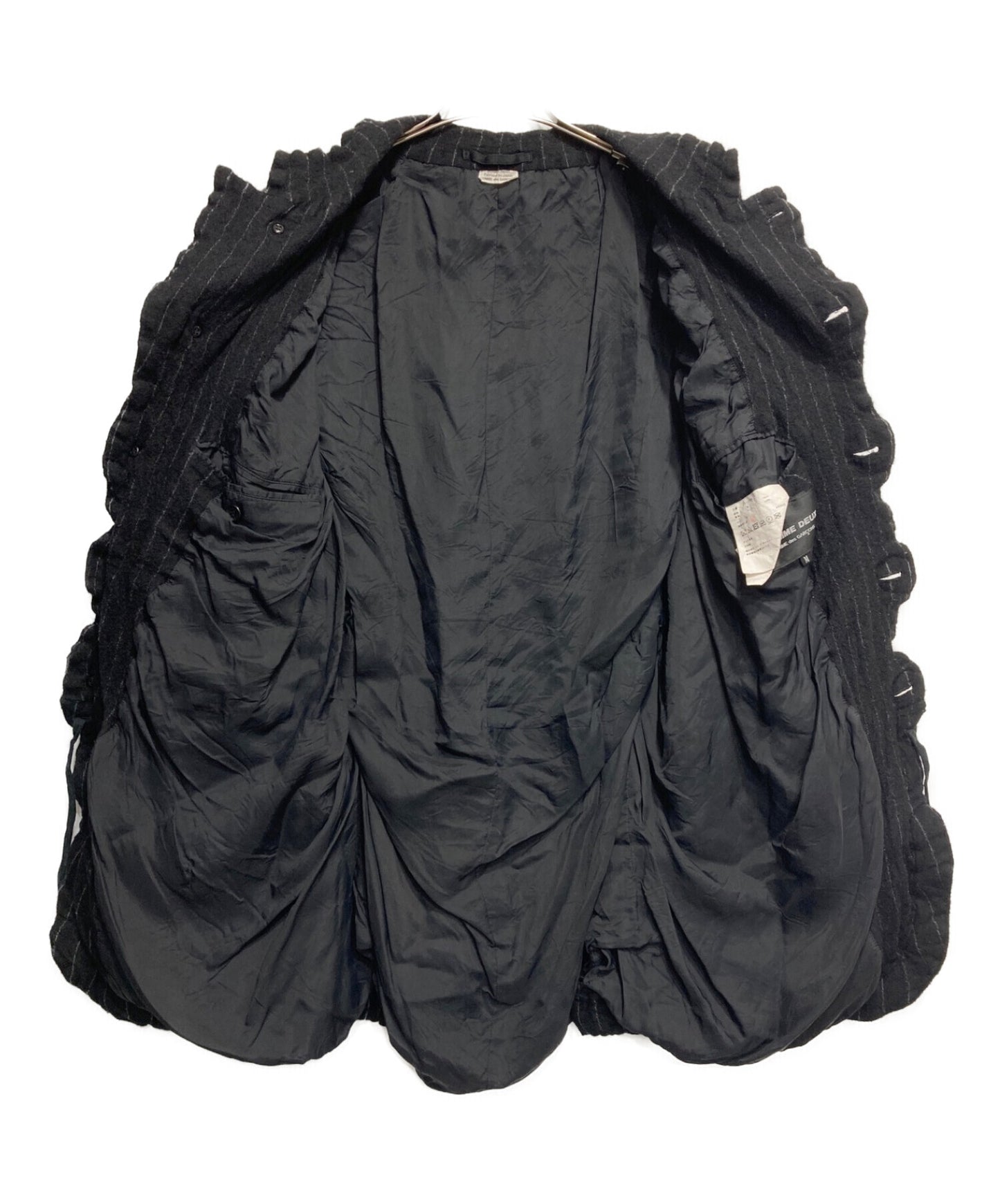 [Pre-owned] COMME des GARCONS HOMME DEUX Wool Shrinkable Striped Jacket DL-J044 AD2023