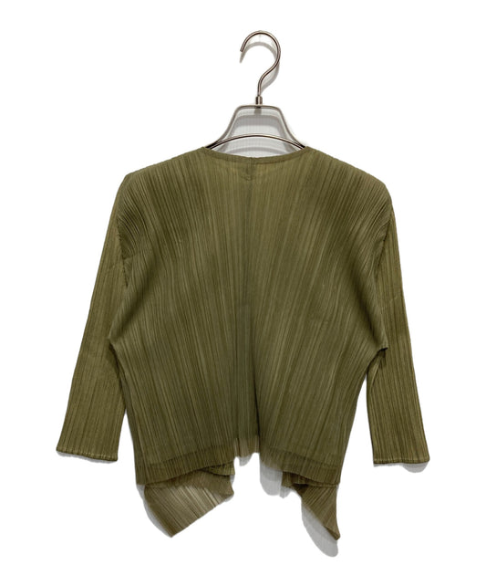 [Pre-owned] PLEATS PLEASE Tulle Design Pleated Cardigan PP33-J0625