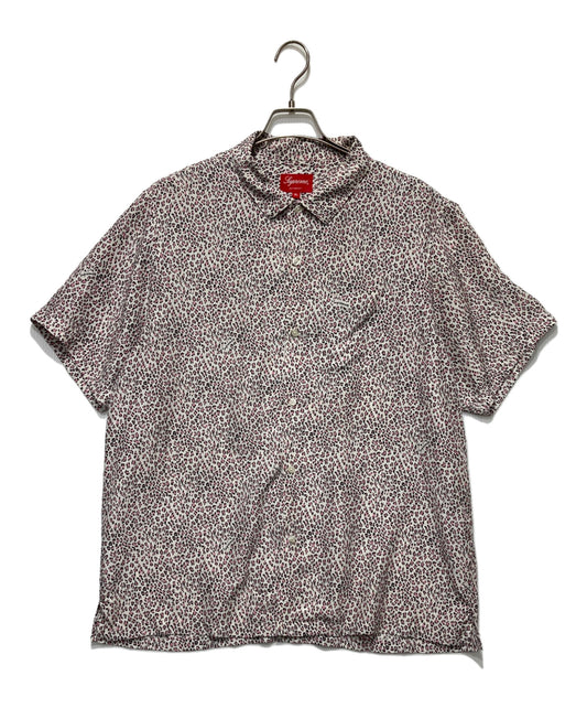 [Pre-owned] SUPREME Leopard Silk Short Sleeve Shirt