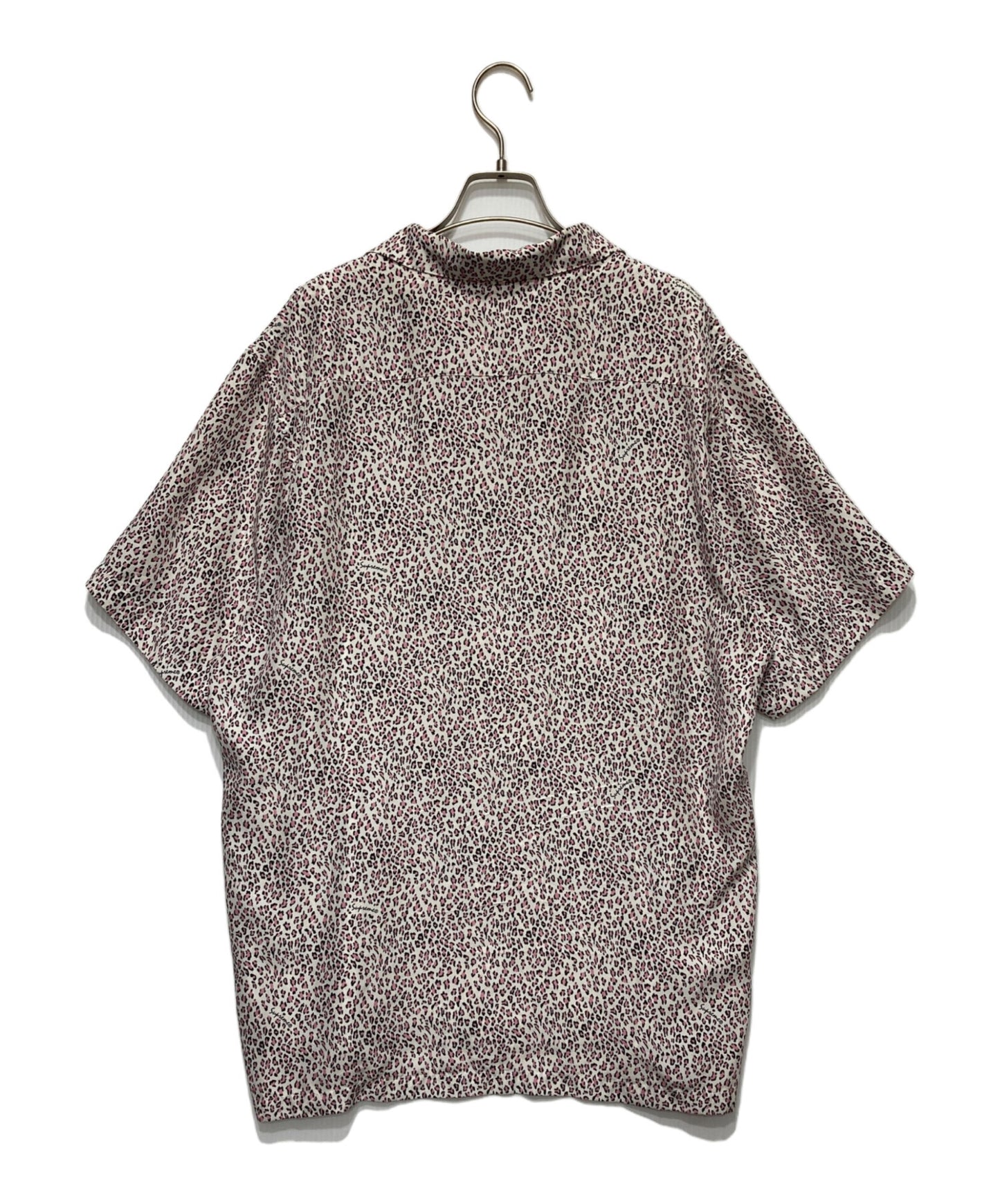 [Pre-owned] SUPREME Leopard Silk Short Sleeve Shirt