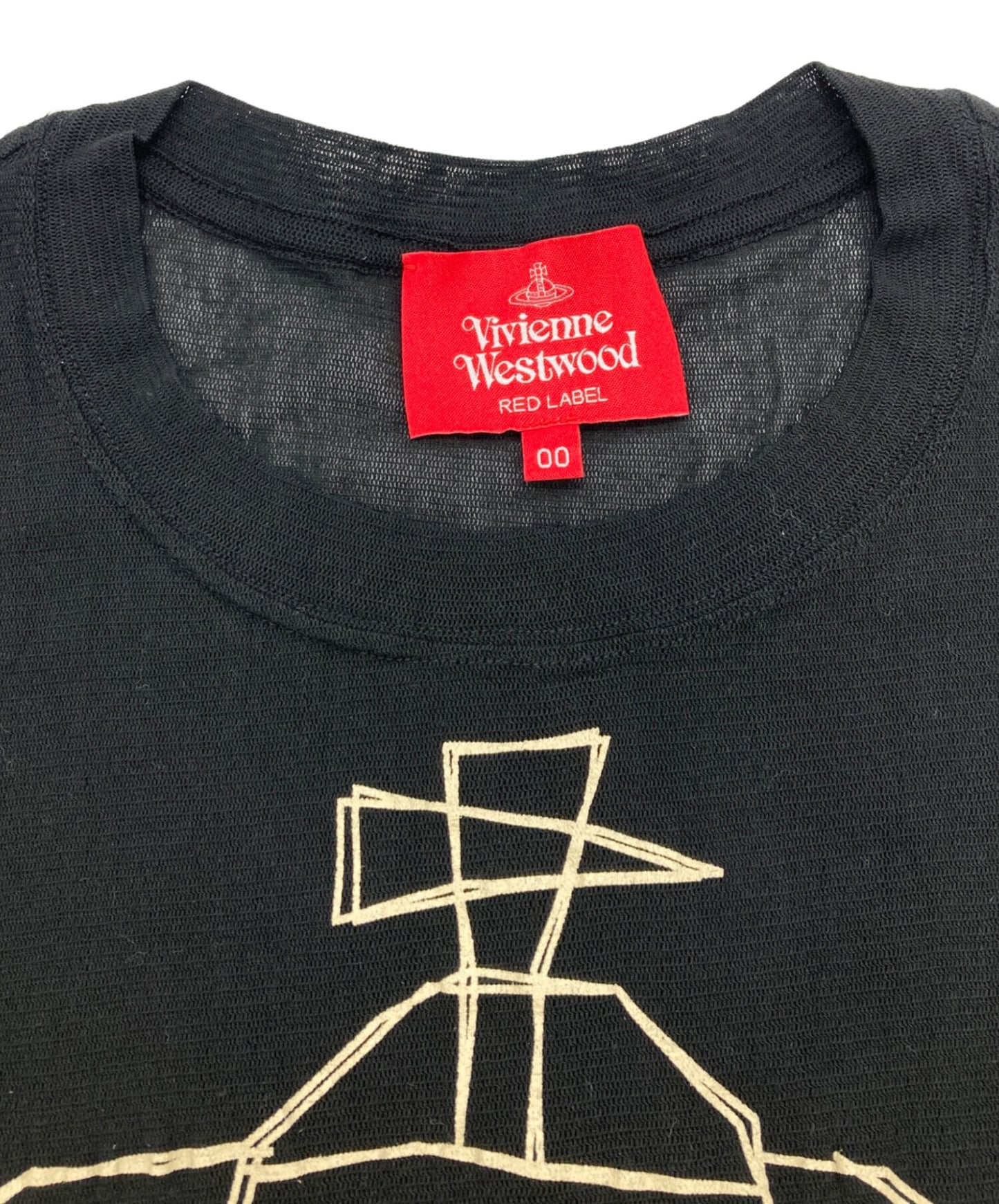 [Pre-owned] Vivienne Westwood RED LABEL Orb Logo Print Knit T-Shirt 17-12-342008