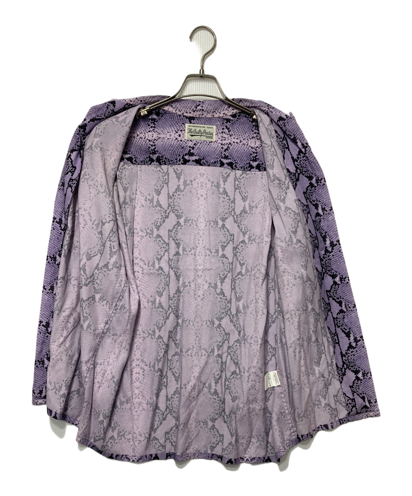 [Pre-owned] WACKO MARIA Python Pattern Open Collar Shirt