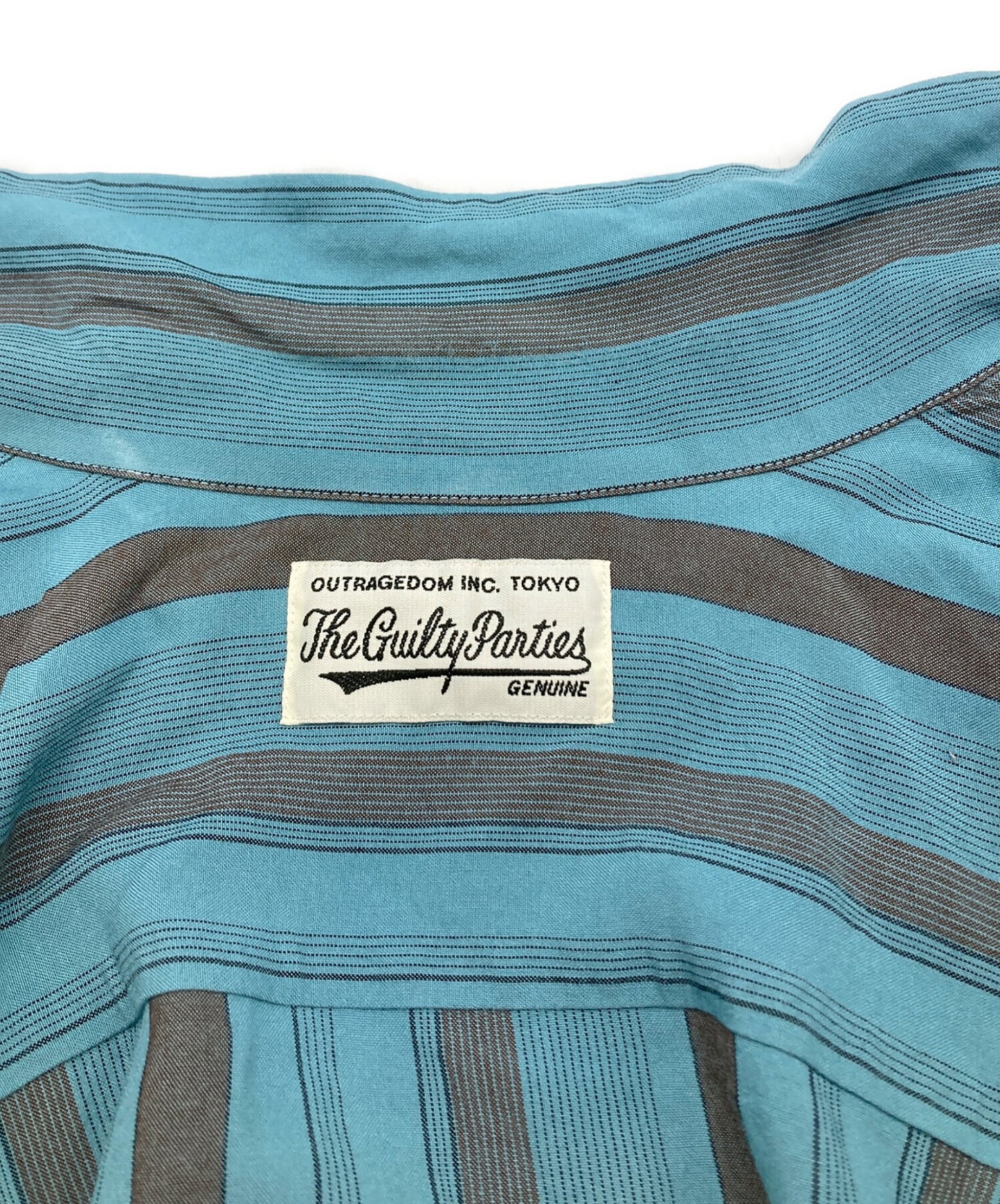 [Pre-owned] WACKO MARIA STRIPED OPEN COLLAR SHIRT