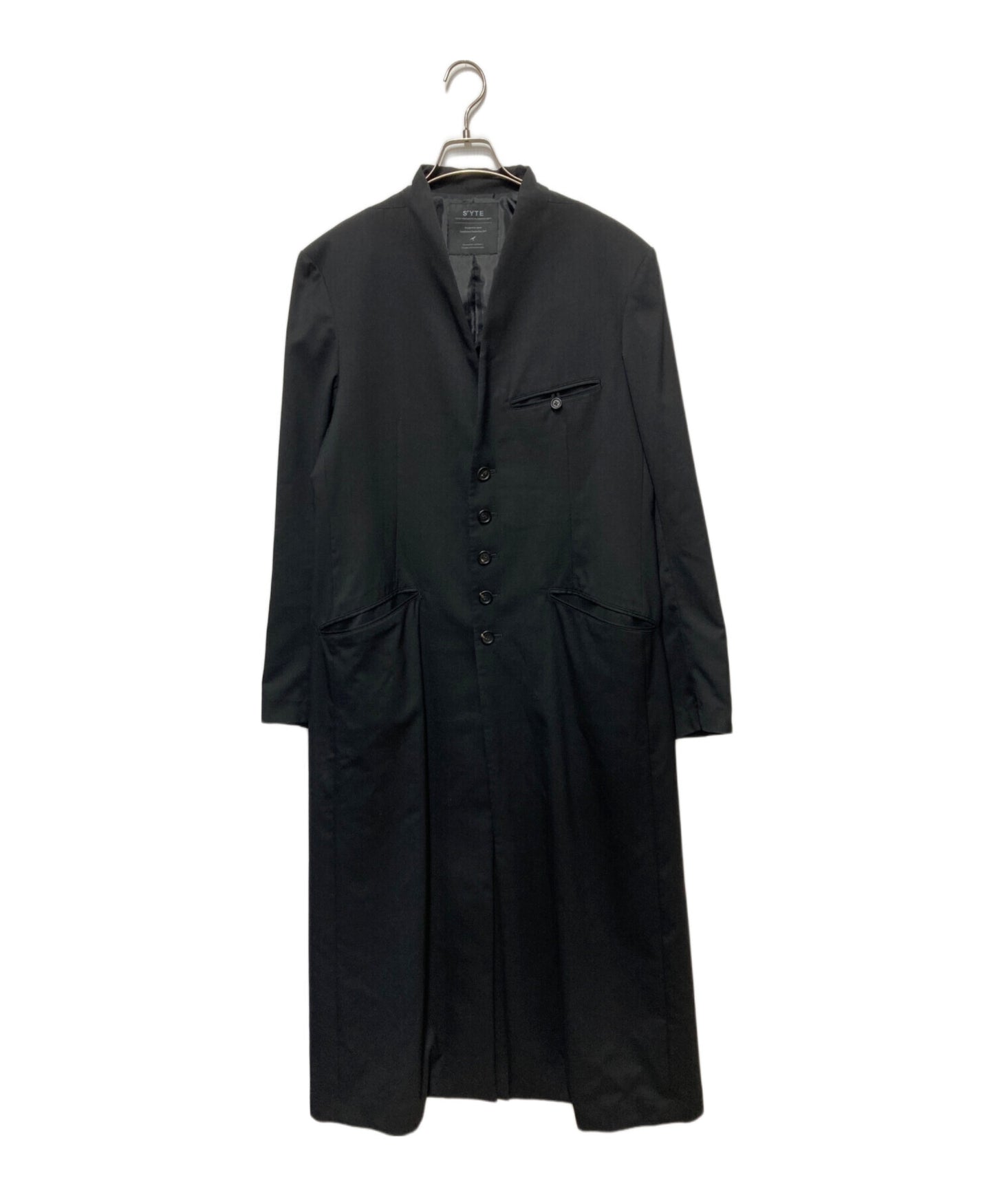 [Pre-owned] s'yte T/W GABARDINE COLLARLESS 5-BUTTON LONG JACKET UU-J08-101