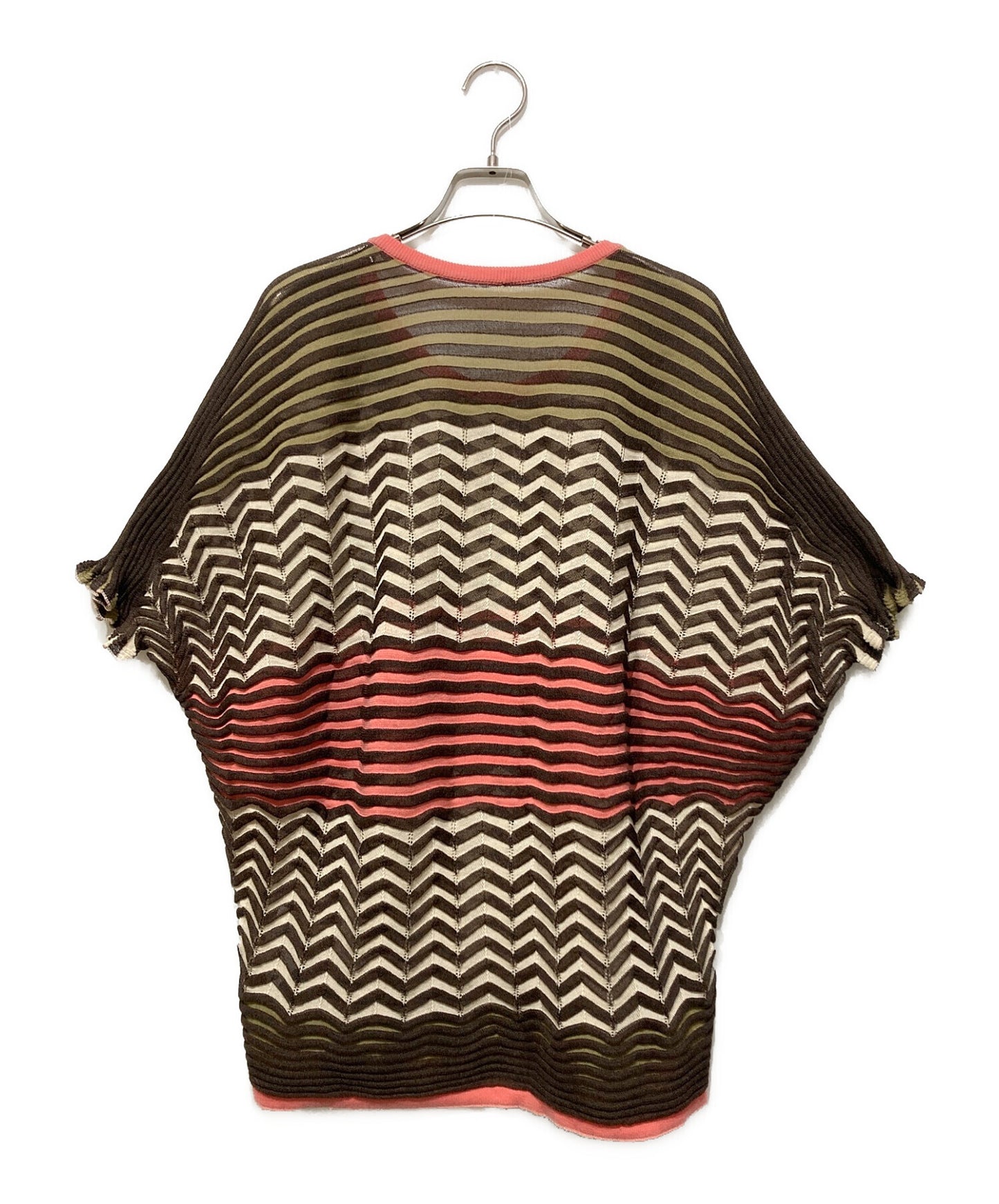 [Pre-owned] PLEATS PLEASE Chevron Stripe Pullover