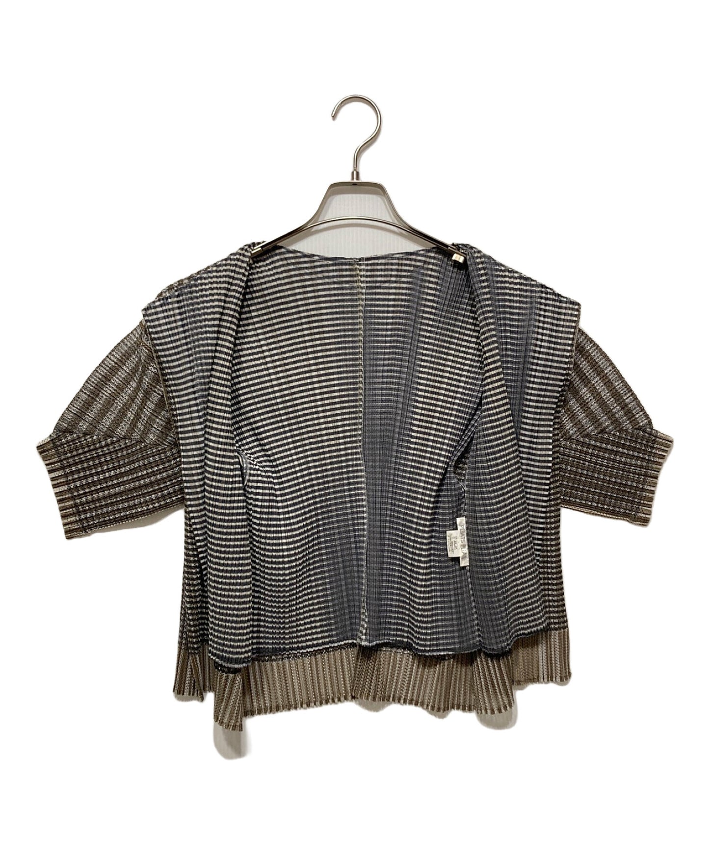 [Pre-owned] PLEATS PLEASE Layered Crazy Pattern Cardigan PP14-JO162