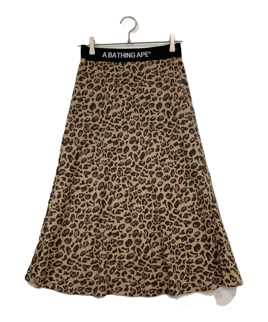 [Pre-owned] A BATHING APE LEOPARD FLARE SKIRT L 001SKG802502X