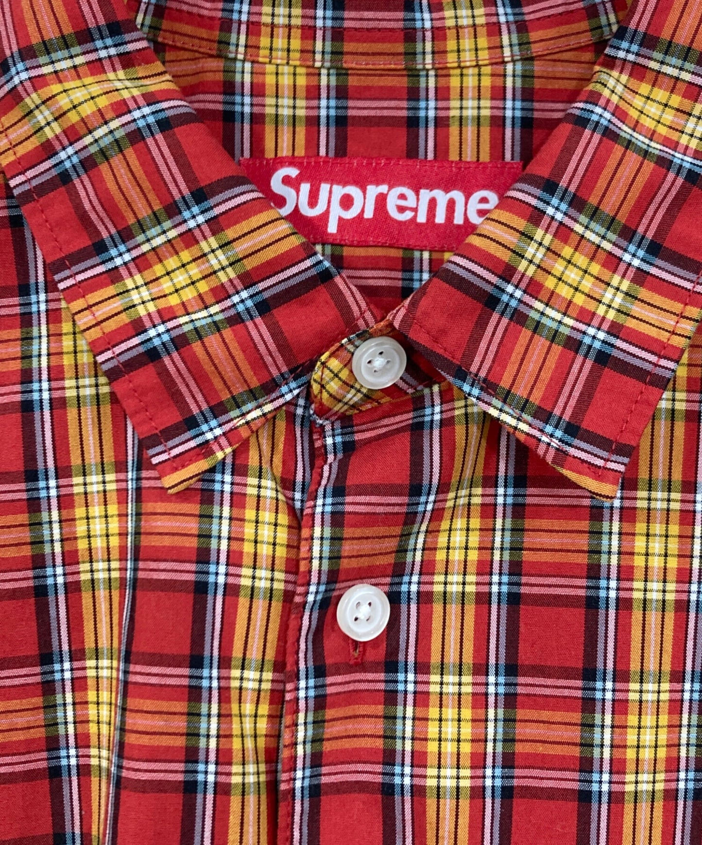 [Pre-owned] SUPREME Mini Plaid S/S Shirt