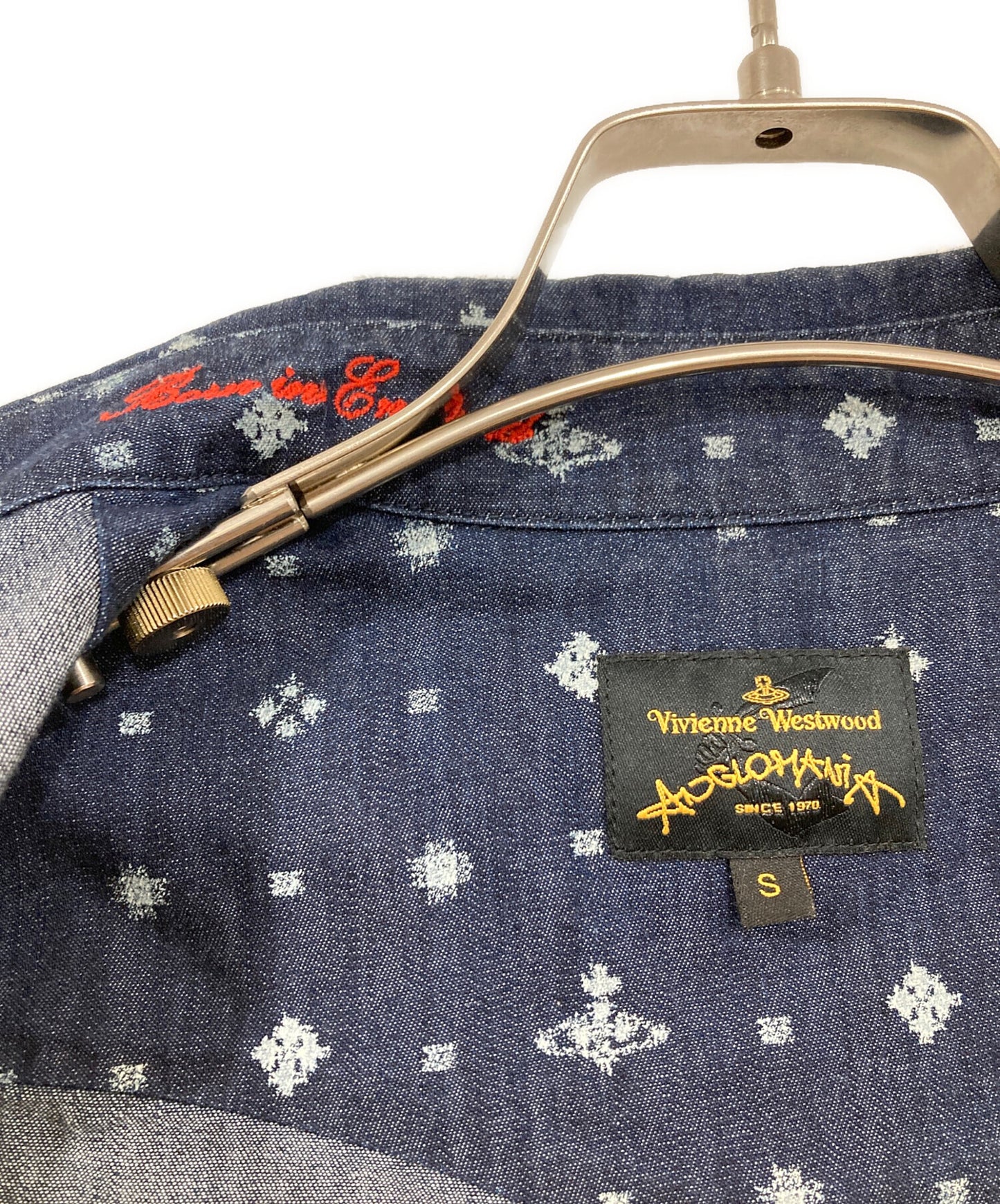 [Pre-owned] Vivienne Westwood ANGLOMANIA Orb Embroidery Western Shirt Denim Shirt Y2K 14-03-842002