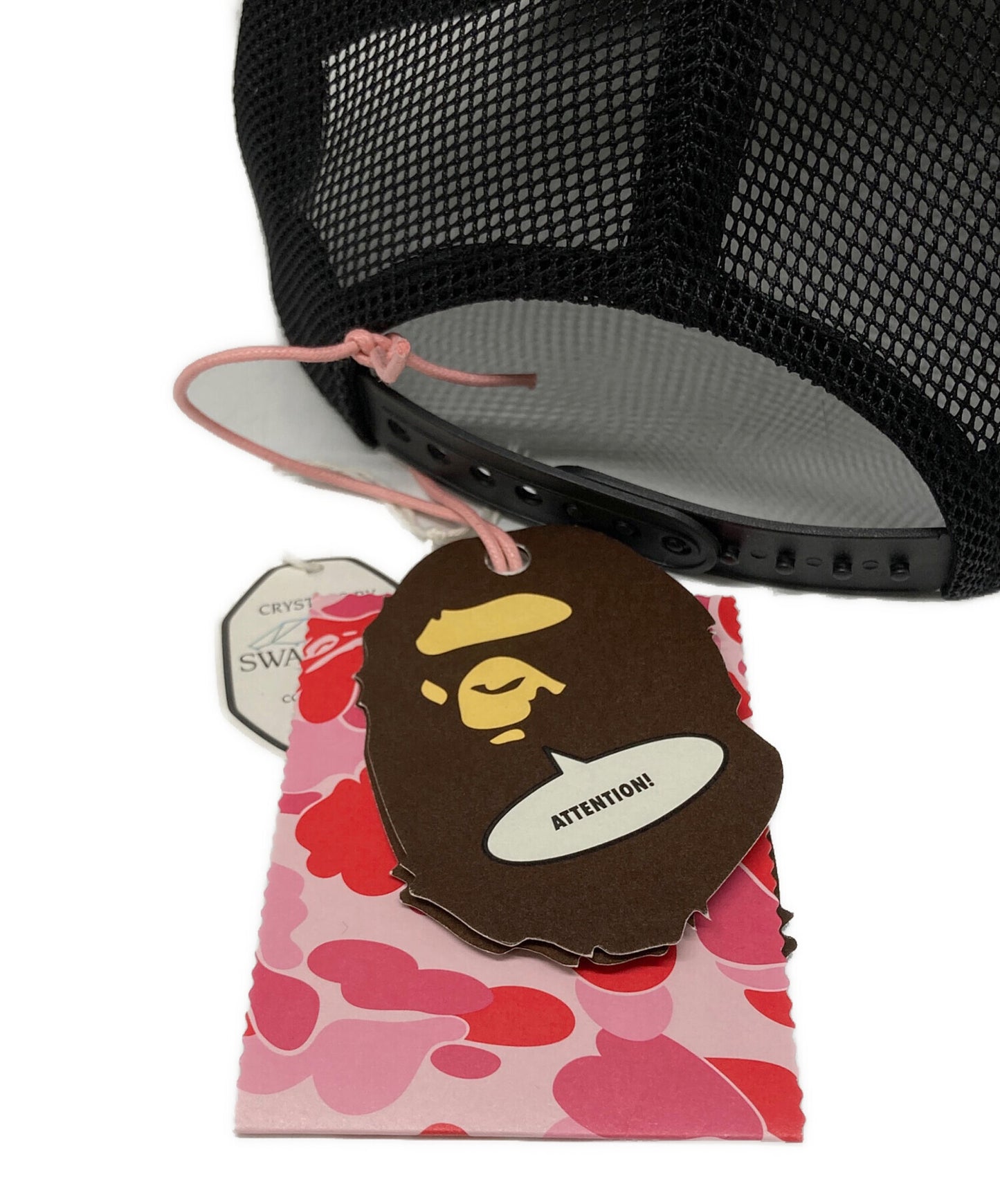 [Pre-owned] A BATHING APE CRYSTAL STONE STA LOGO MESH CAP 001cpl802002l