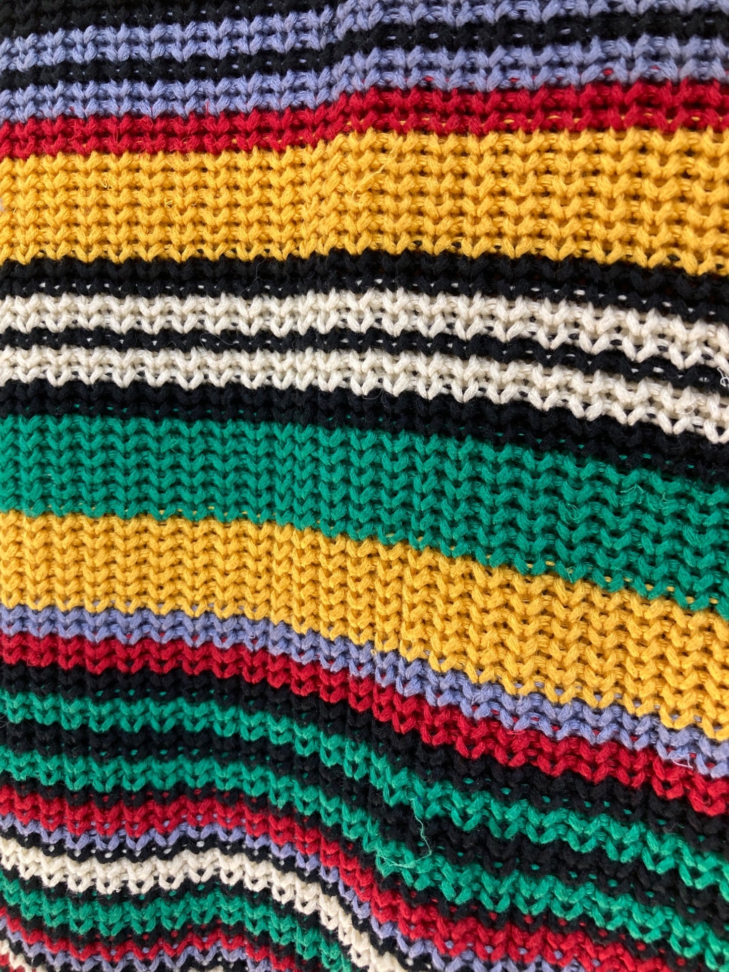 [Pre-owned] SUPREME Small Box Ribbed Sweater Small Box Ribbed Sweater Knit Striped Knit Rasta Color Cotton Knit