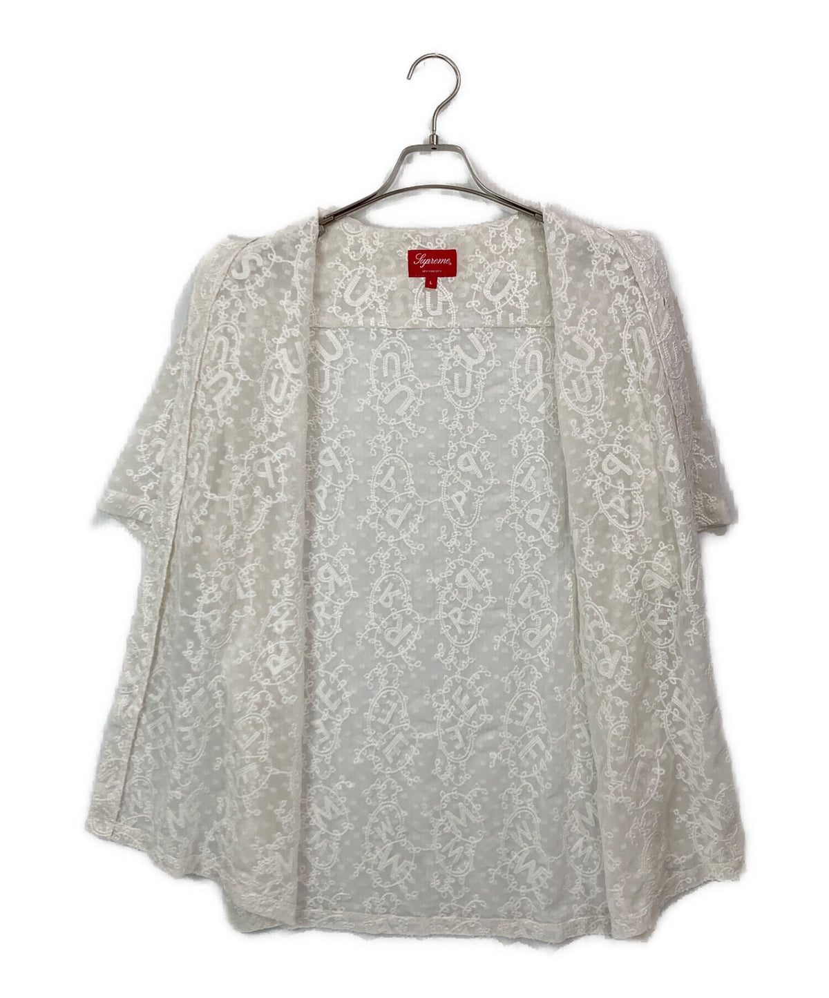 [Pre-owned] SUPREME Chainstitch Chiffon S/S Shirt / Chainstitch Chiffon Short-Sleeve Shirt / Shirt / Long-Sleeve Shirt / Lace Shirt